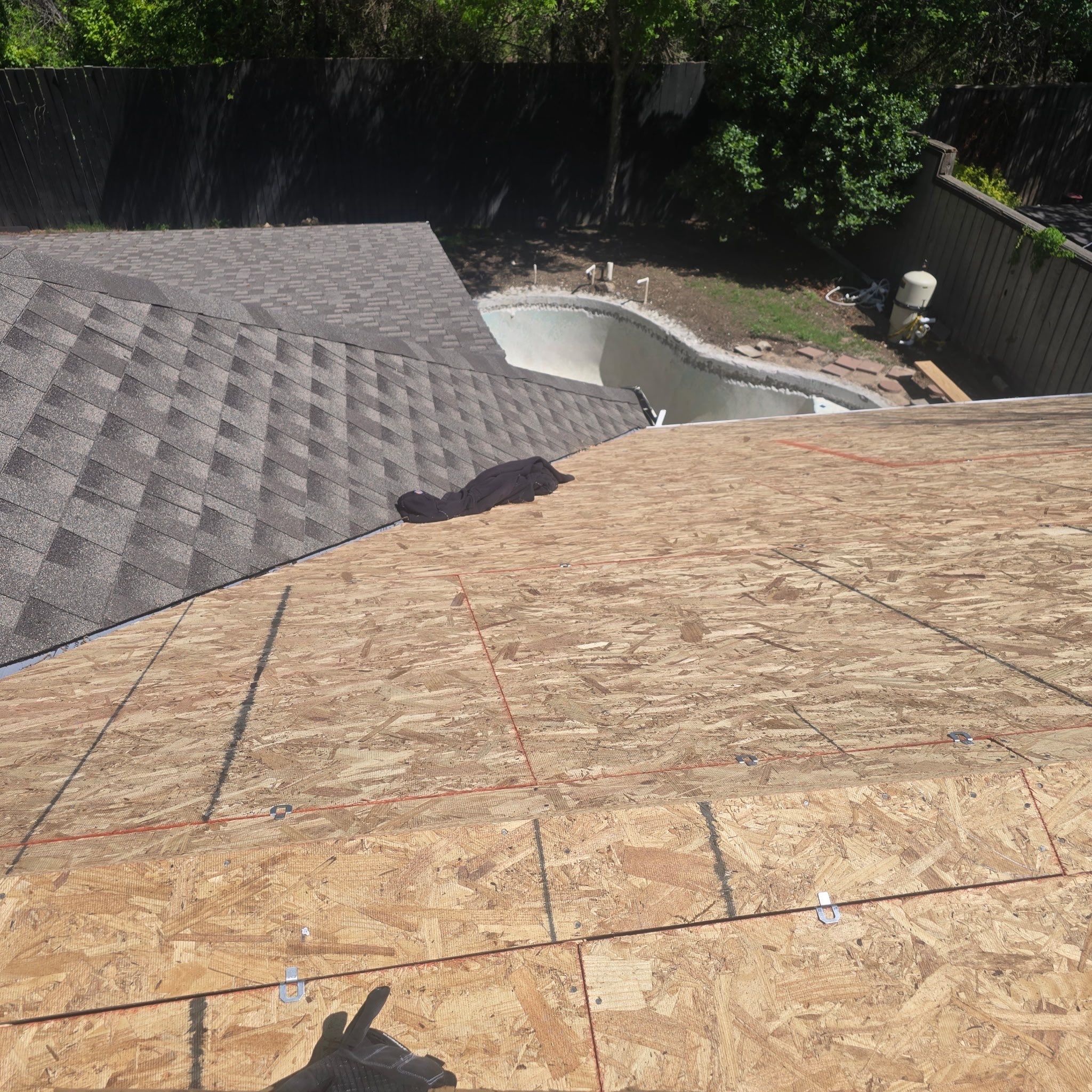 Home Addition Roof Install in Progress by Harvey Roofing & Construction