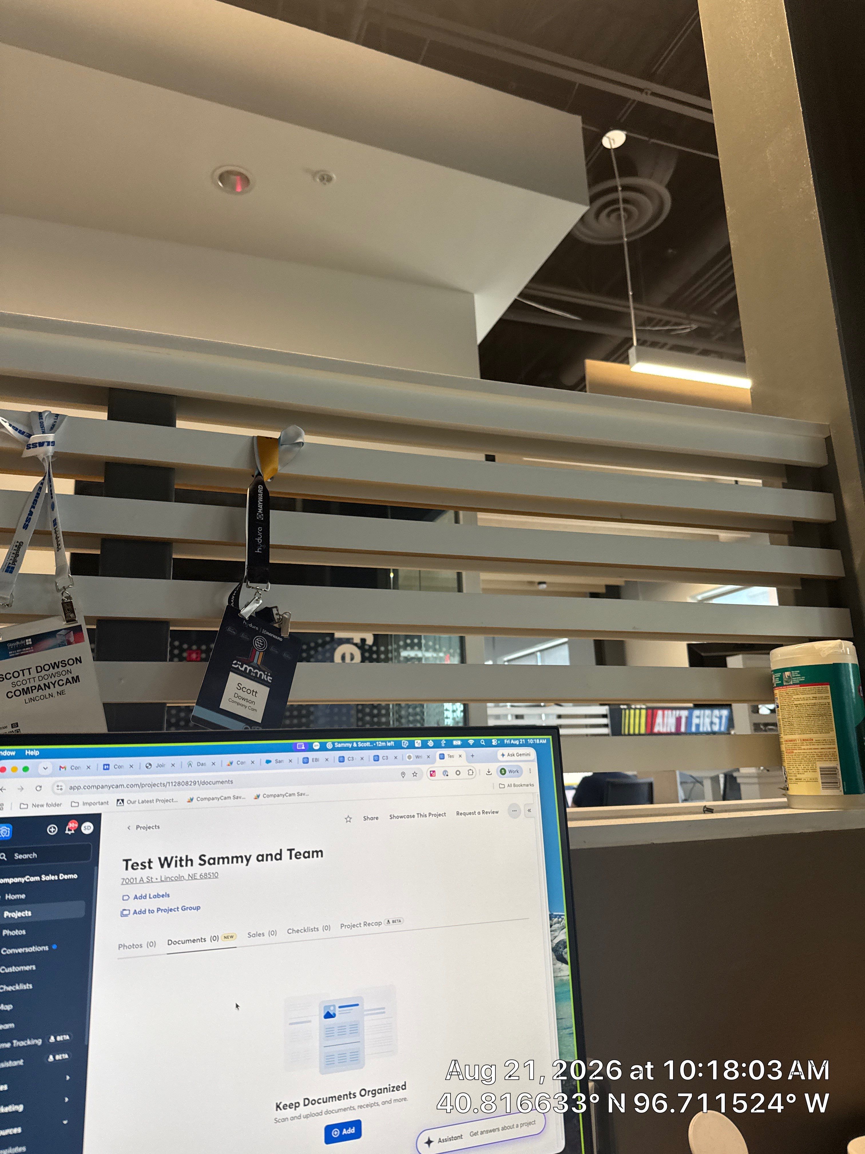 Modern Commercial Office Remodel Featuring Custom Acoustic Ceiling Elements by CompanyCam Sales Demo