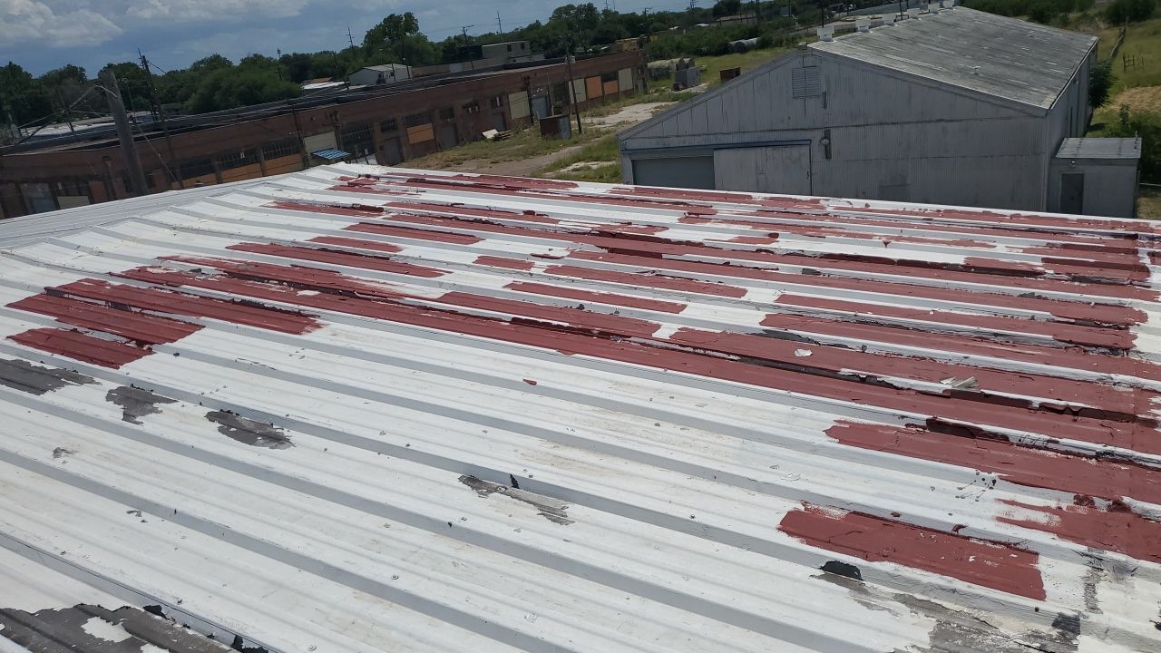 Commercial Roofing Installation using GAF 10 Year Acrylic System by Lighthouse Roofing