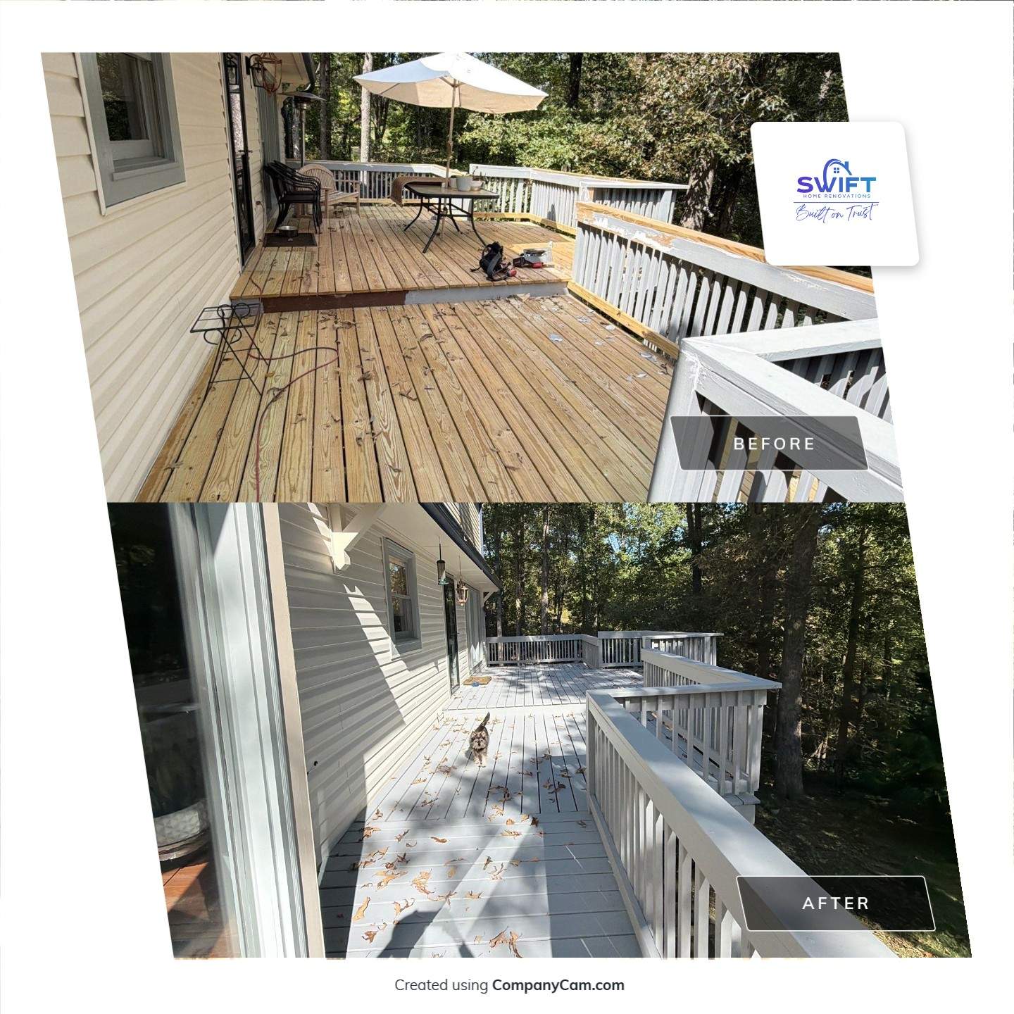 Multi-Level Deck Restoration and Staining Project in Canton, Georgia by Swift Home Renovations 