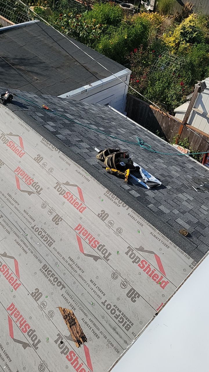 Residential Roofing Installation using IKO Dynasty (Color: Summit Grey) by Orezona Building & Roofing Company, Inc.