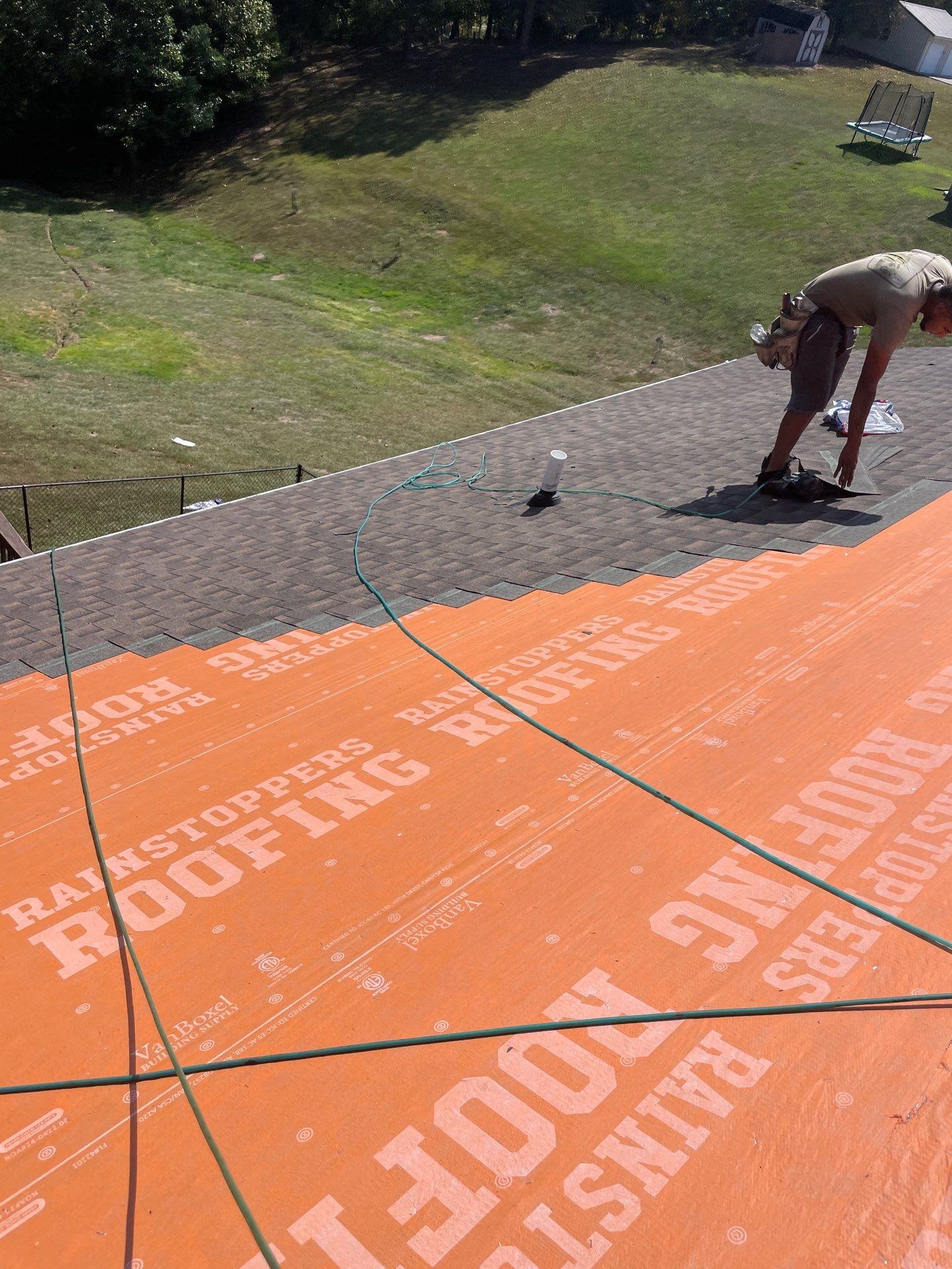 Residential Roofing Installation using GAF Timberline HDZ Barkwood by Rainstoppers Roofing