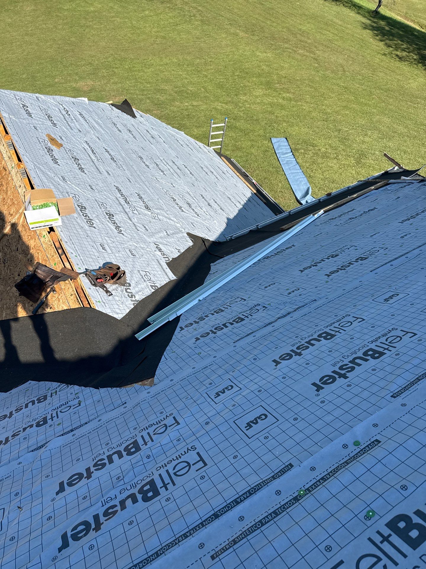 Residential Roofing Installation using GAF Timberline HDZ Oyster Grey by Rainstoppers Roofing