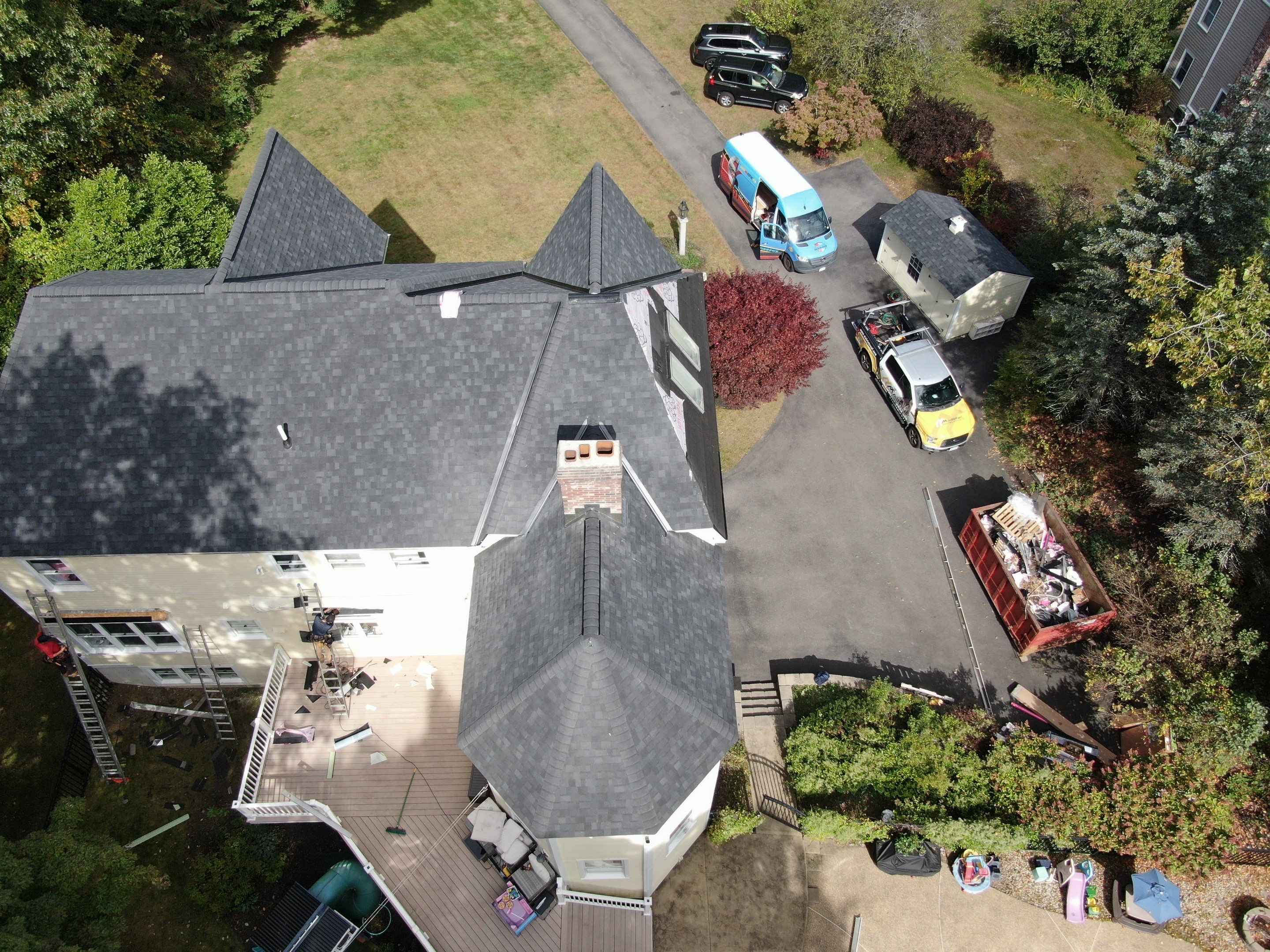 New Roof, Skylights, and Metal Accent Roof Installation in Groton by Mighty Dog Roofing of Greater Middlesex County