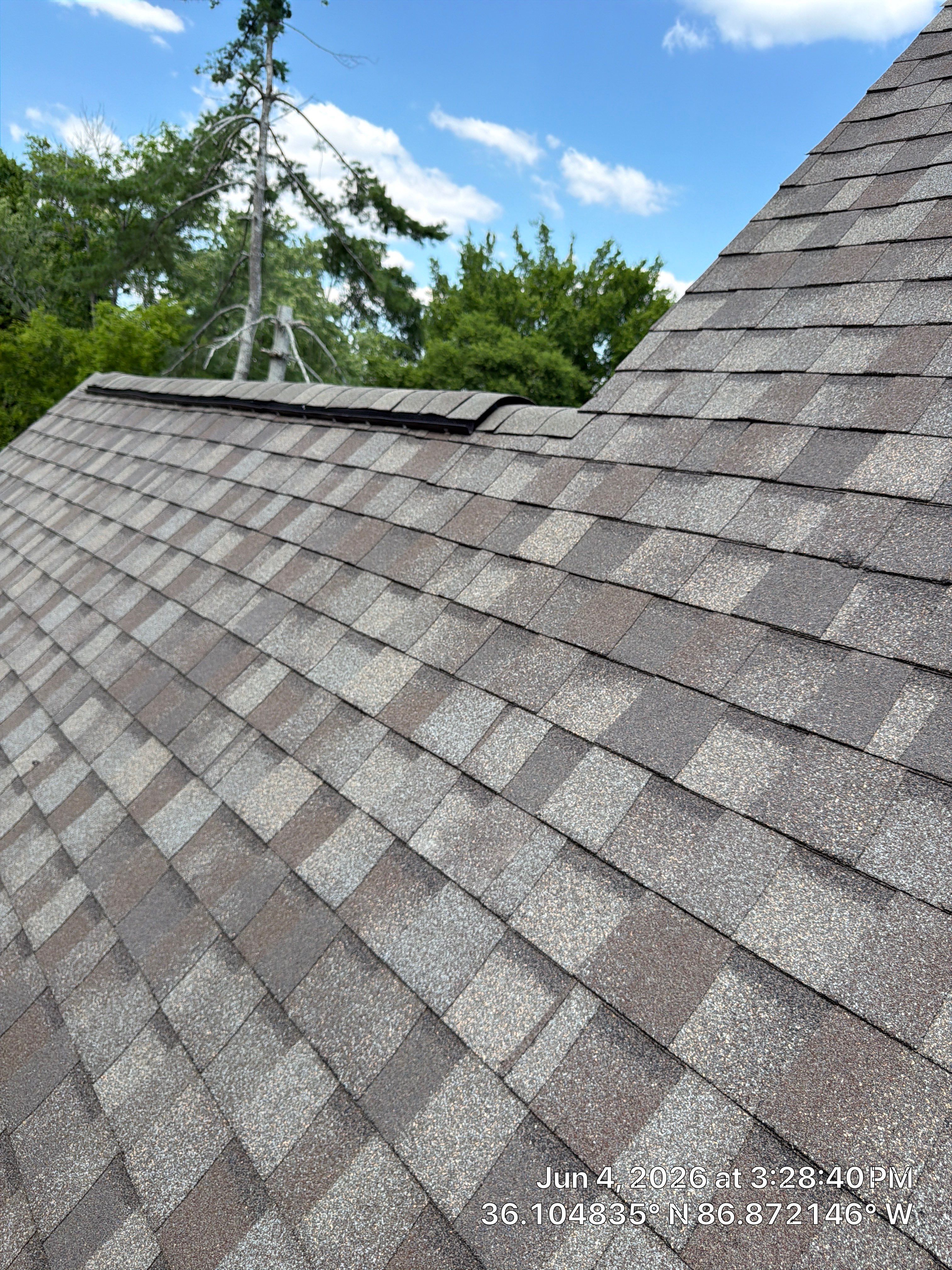 Roof Tree Damage- Repair Roof Framing and Replace Shingle Roof System In Belle Meade  by Roofworx 