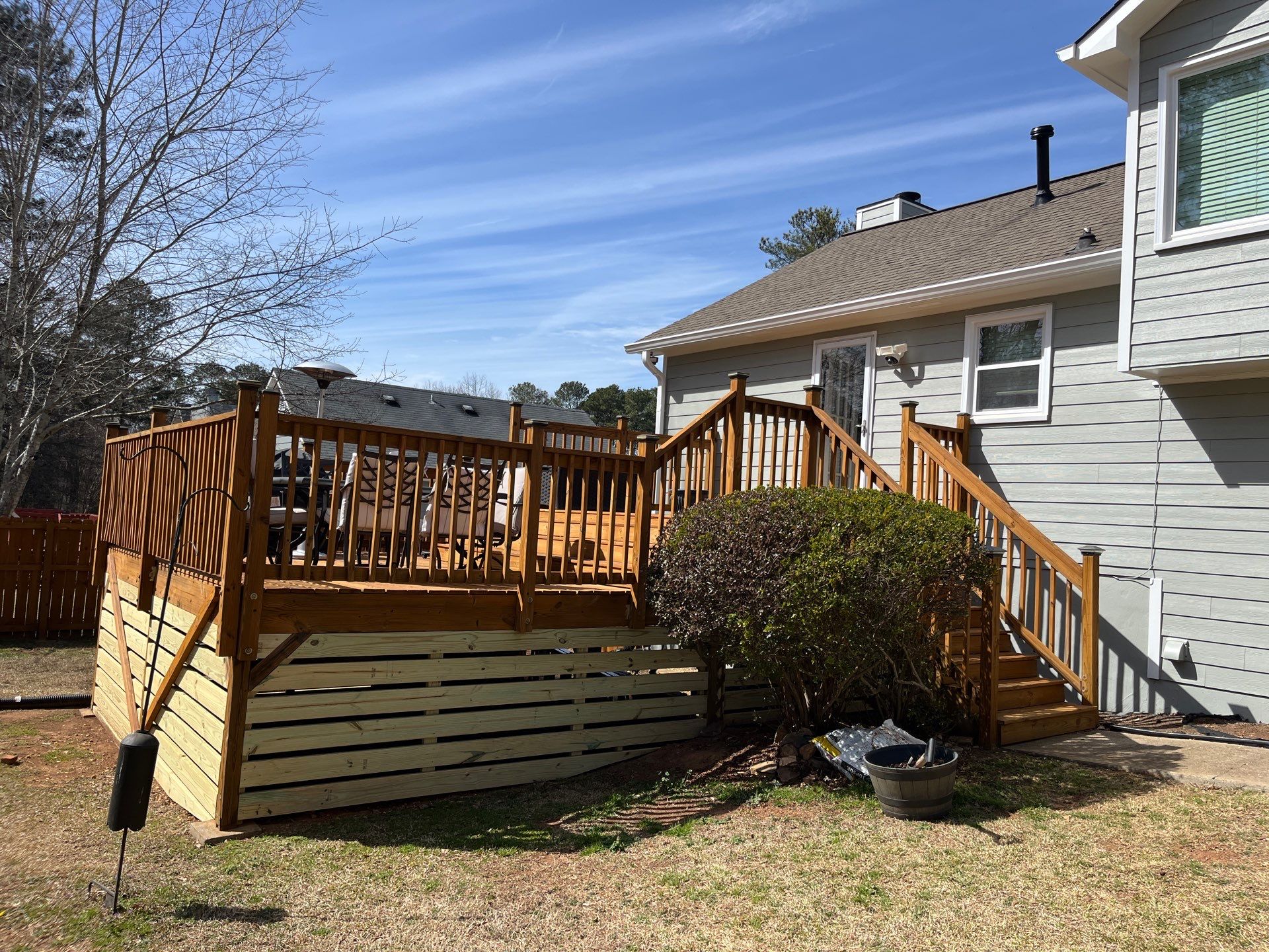 Acworth, GA James Hardie Board and Batten Siding Installation, Porch Renovation, Exterior Painting, and Window Replacement by Nelson Exteriors