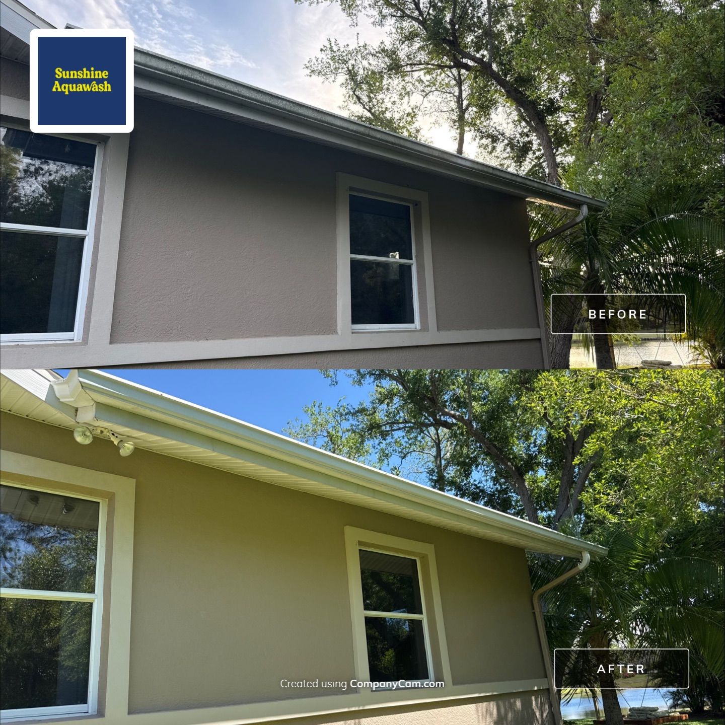 Large House Wash & Pool Cage Cleaning with Heavy Mud Dauber Nest Removal – Bradenton, FL 34209 by Sunshine AquaWash