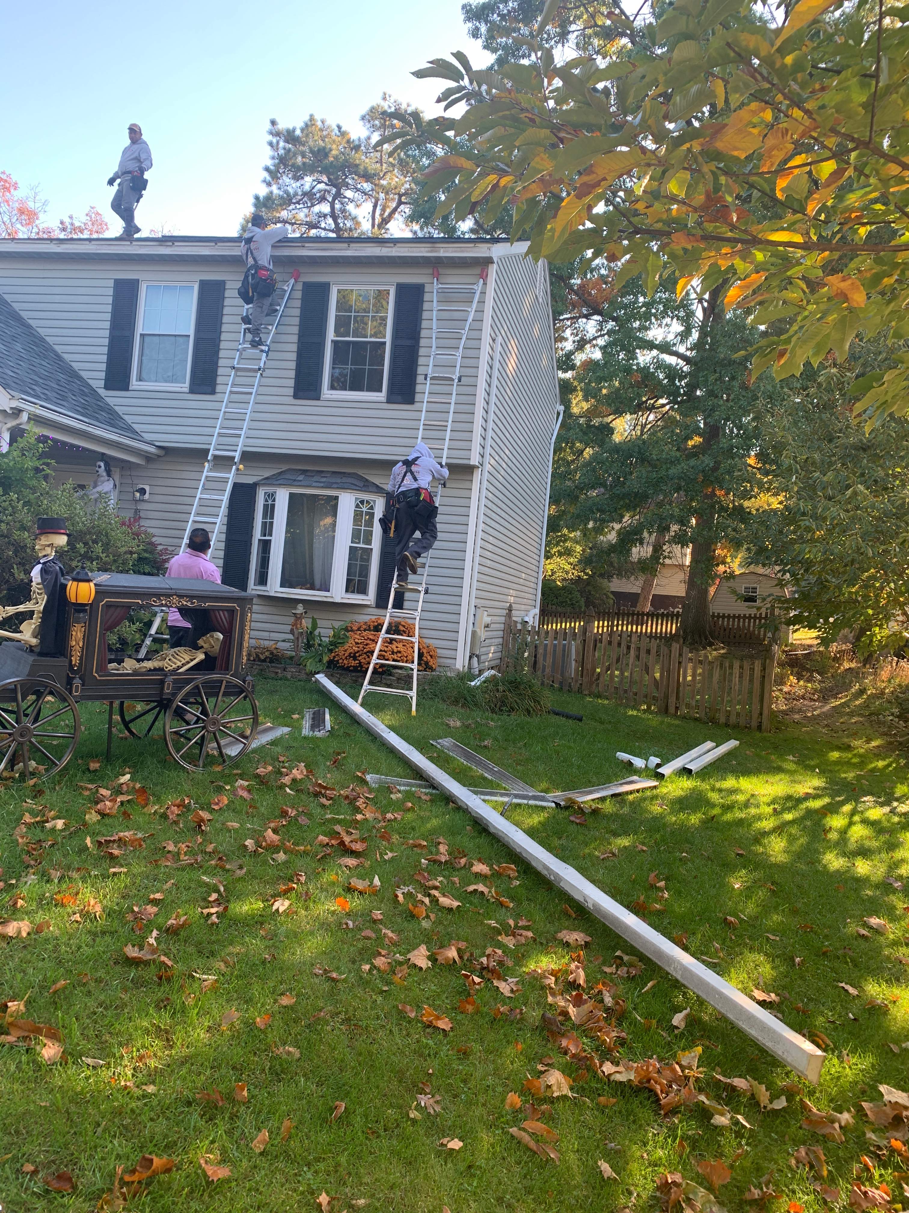 Gutter Installation using 5" Seamless Gutters by Matter Construction, LLC