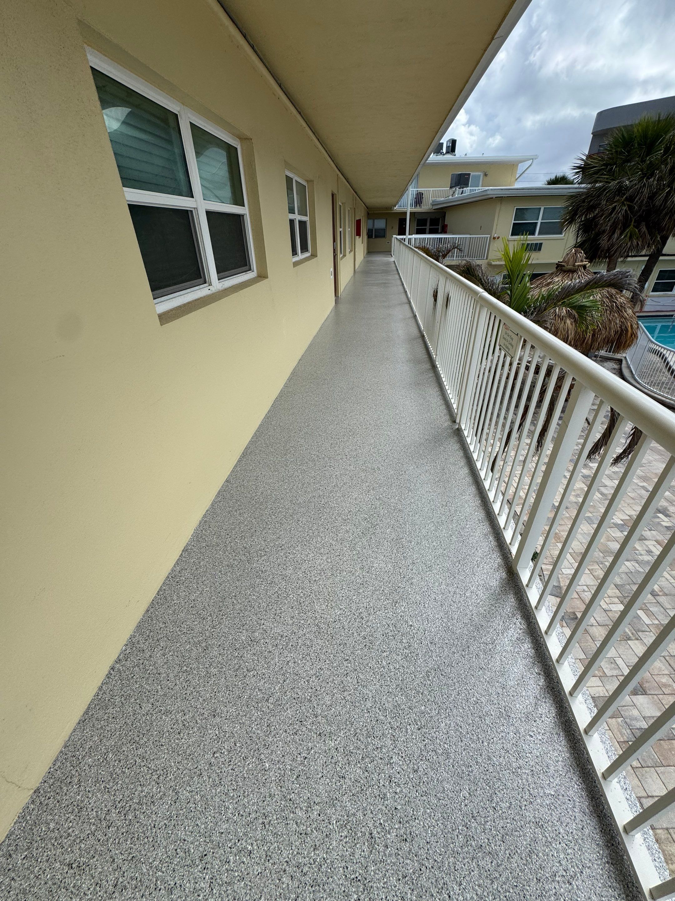 Patio Upgrade with Coyote Flake by Performance Floors & Coating