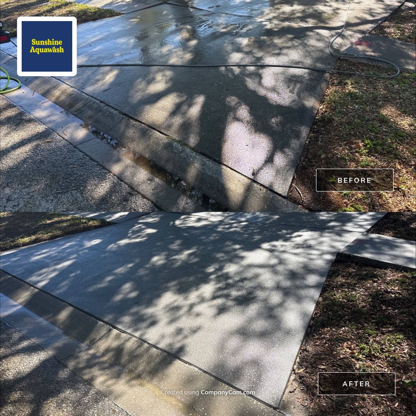 Concrete Driveway & Sidewalk Cleaning ā Peppermill IV at Providence Lakes, Brandon, FL by Sunshine AquaWash