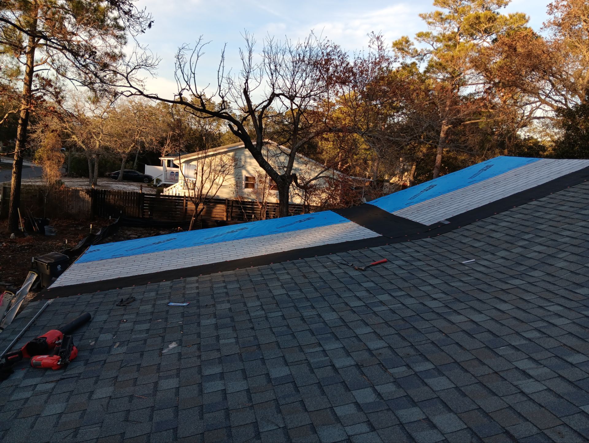 Fire Damage Insurance Workscope Roof Repair in Oak Island, NC Using CertainTeed Landmark by RGR Construction and Roofing, LLC