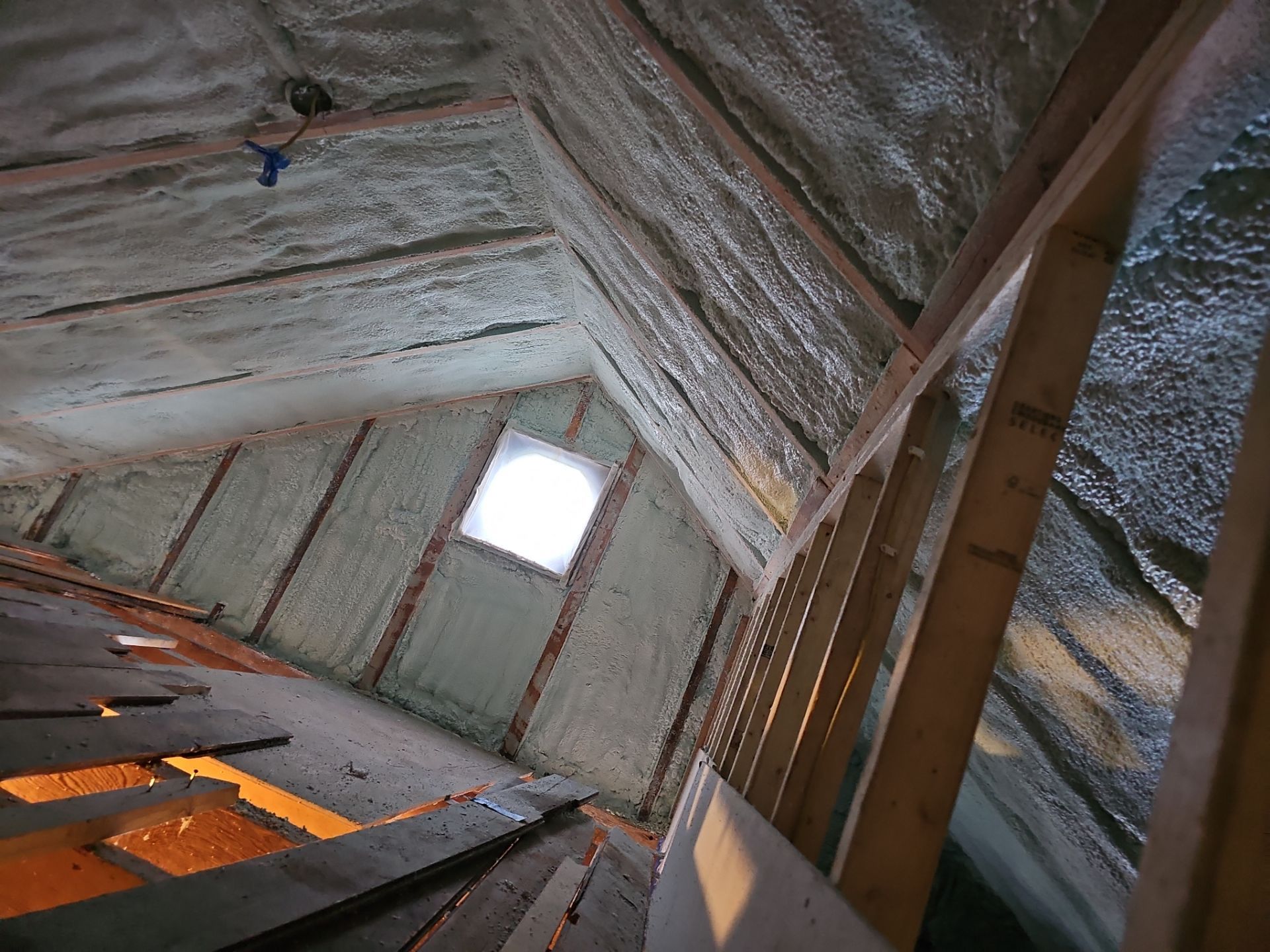 Attic Insulation using Closed Cell Spray Foam by NYS Foam & Energy