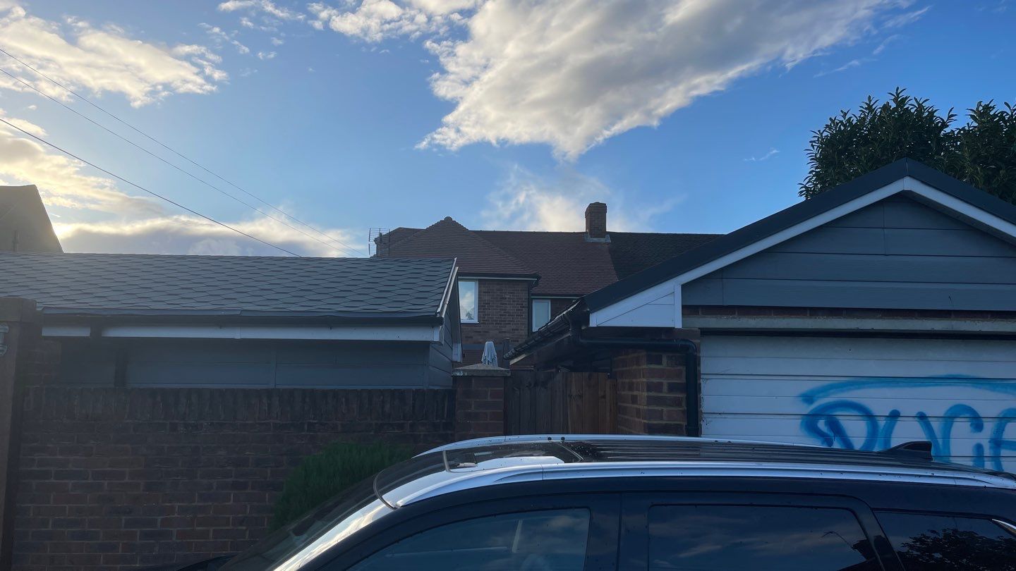 Roof Clean and Coping Stones using Honda 15lpm Low Pressure Washing Machine by Ges Exterior Cleaning ltd