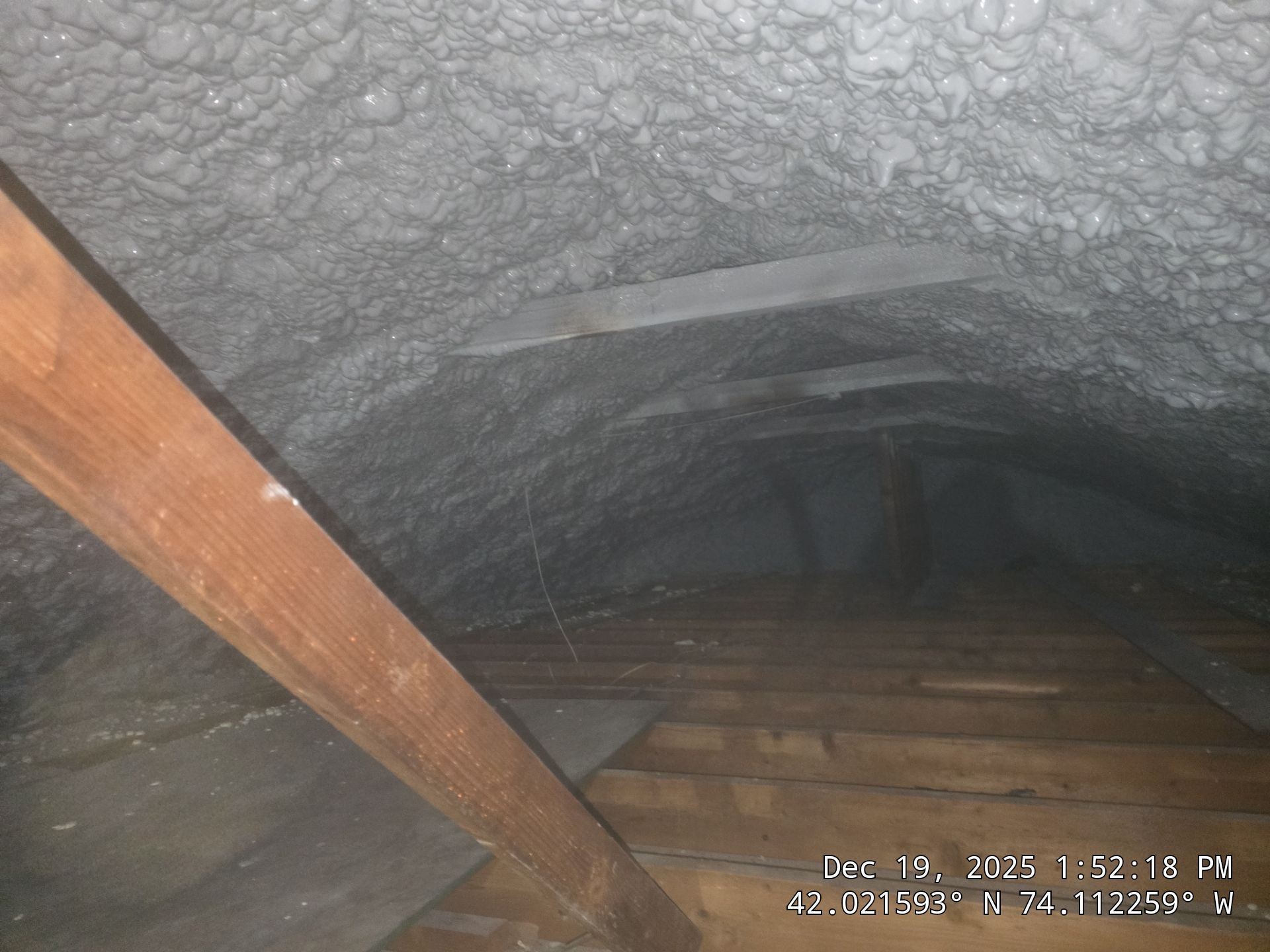 Attic Insulation using open cell spray foam by NYS Foam & Energy