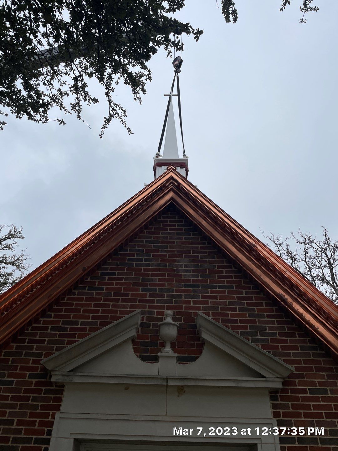 Custom Copper Standing Seam Roofing System  by Springtree Restoration 