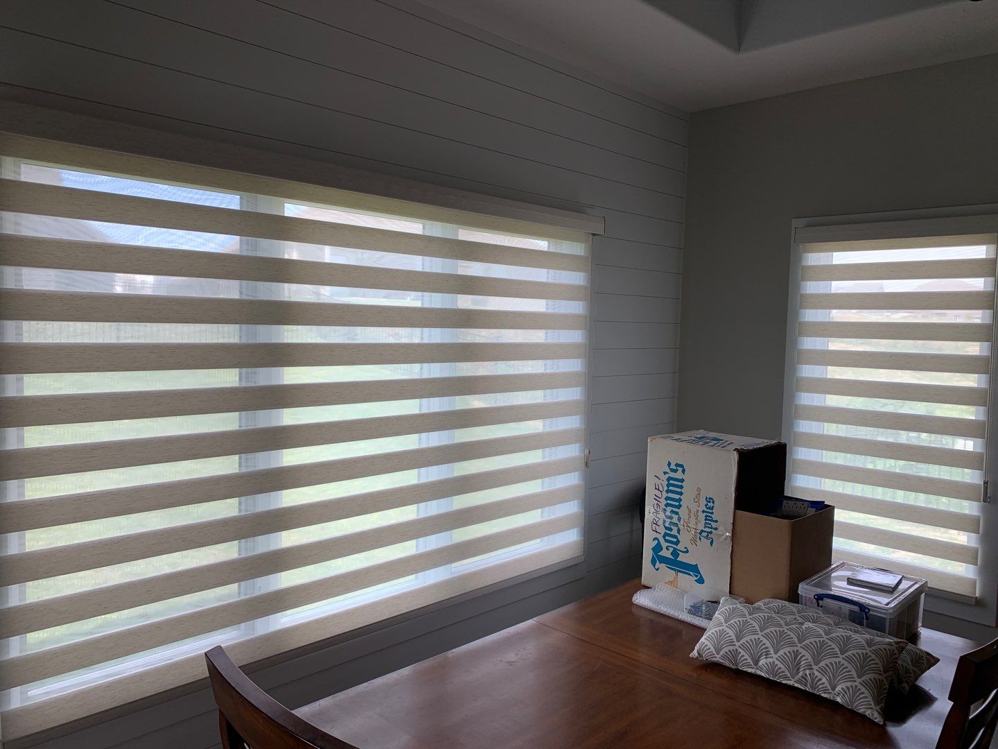 Residential Window Coverings using Banded Shades by Hunter Douglas by Custom Blinds & Design