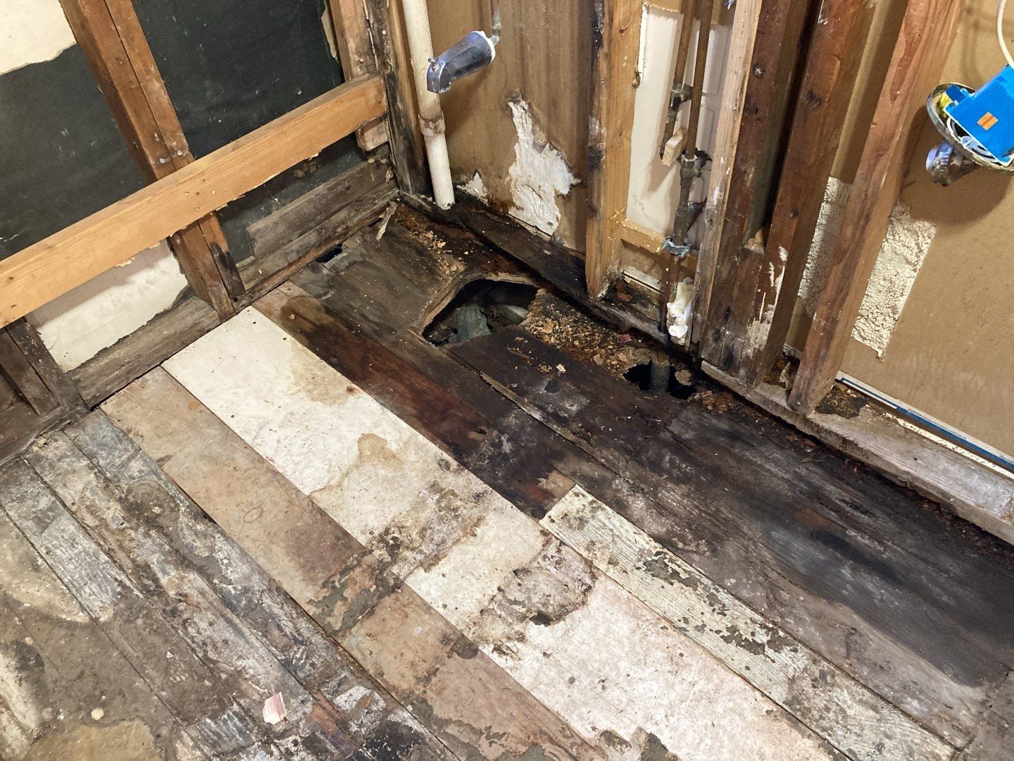 Water Damage in Bathroom by Accountable Home Services