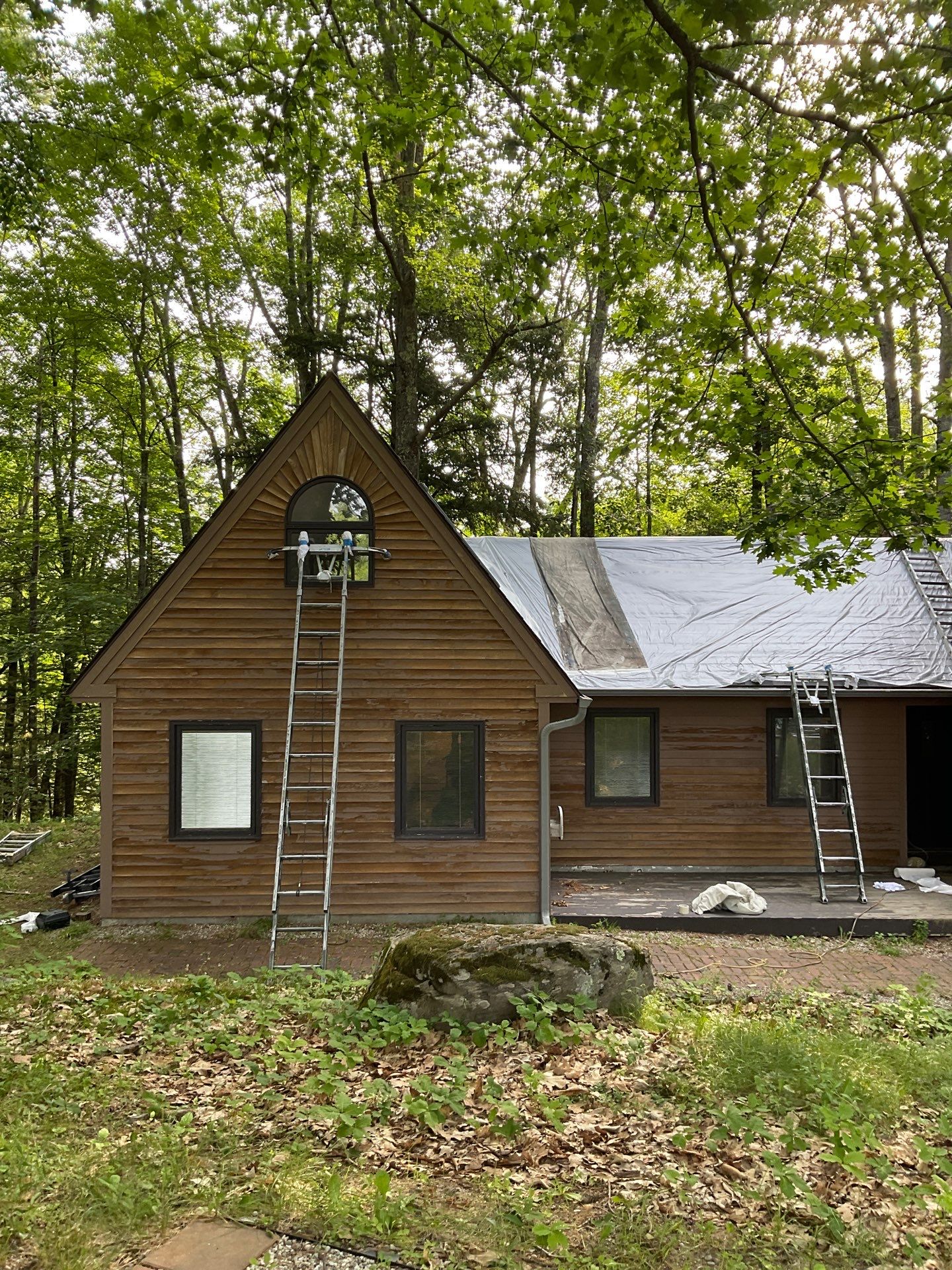 Exterior Wood Siding Restoration and Painting in Wayne, Maine by Picture Perfect Pro Painting