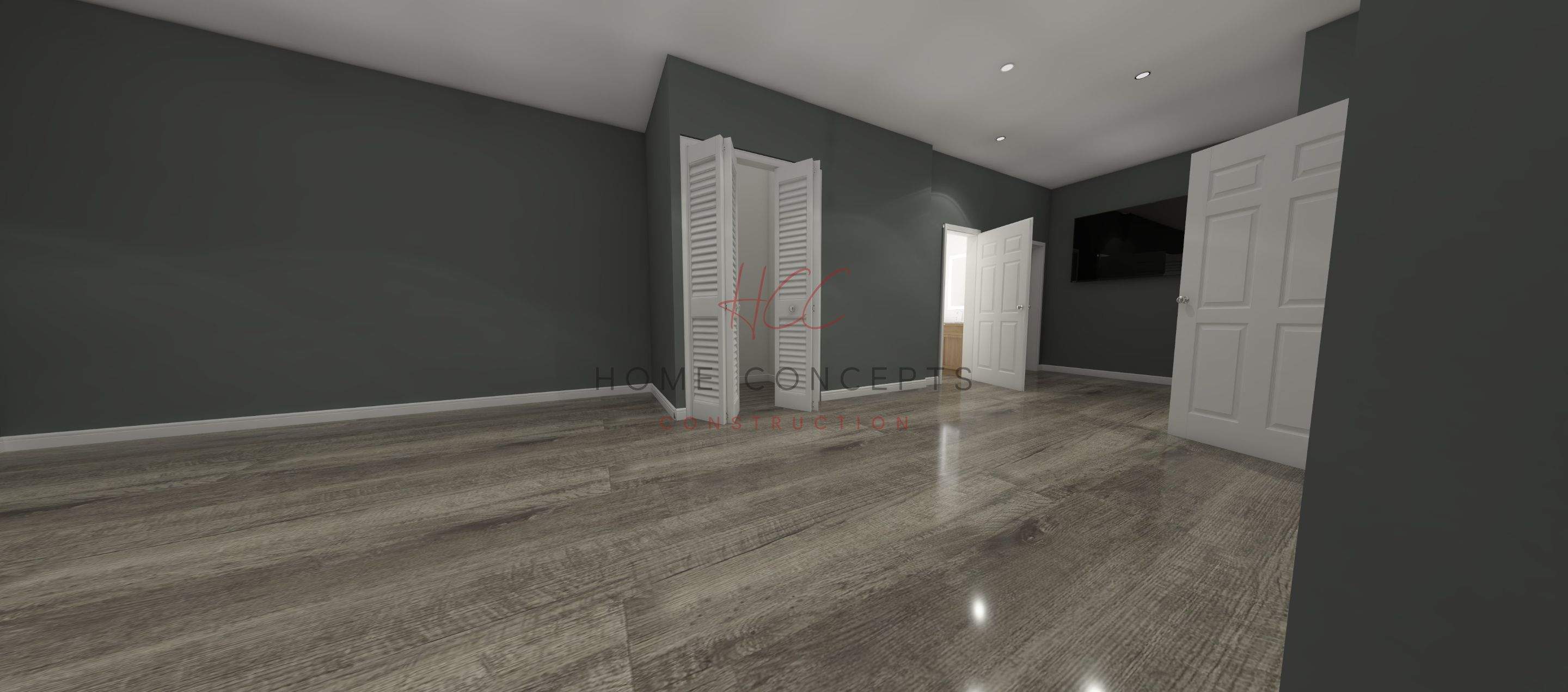 Basement Remodel using Wood by Home Concepts Construction