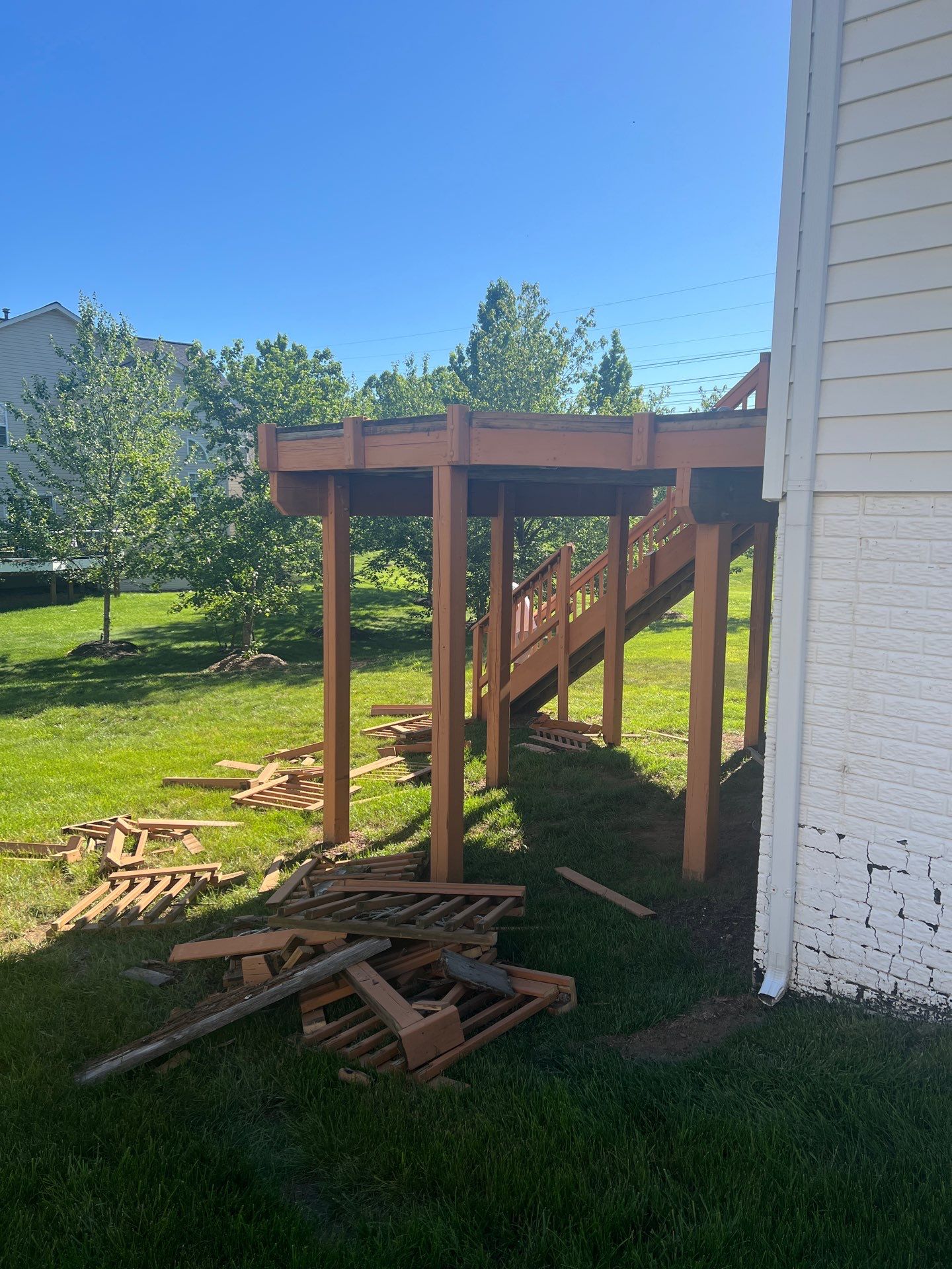Custom Composite Deck Installation with Aluminum Railings in Aldie by Ridge Armor Renovations