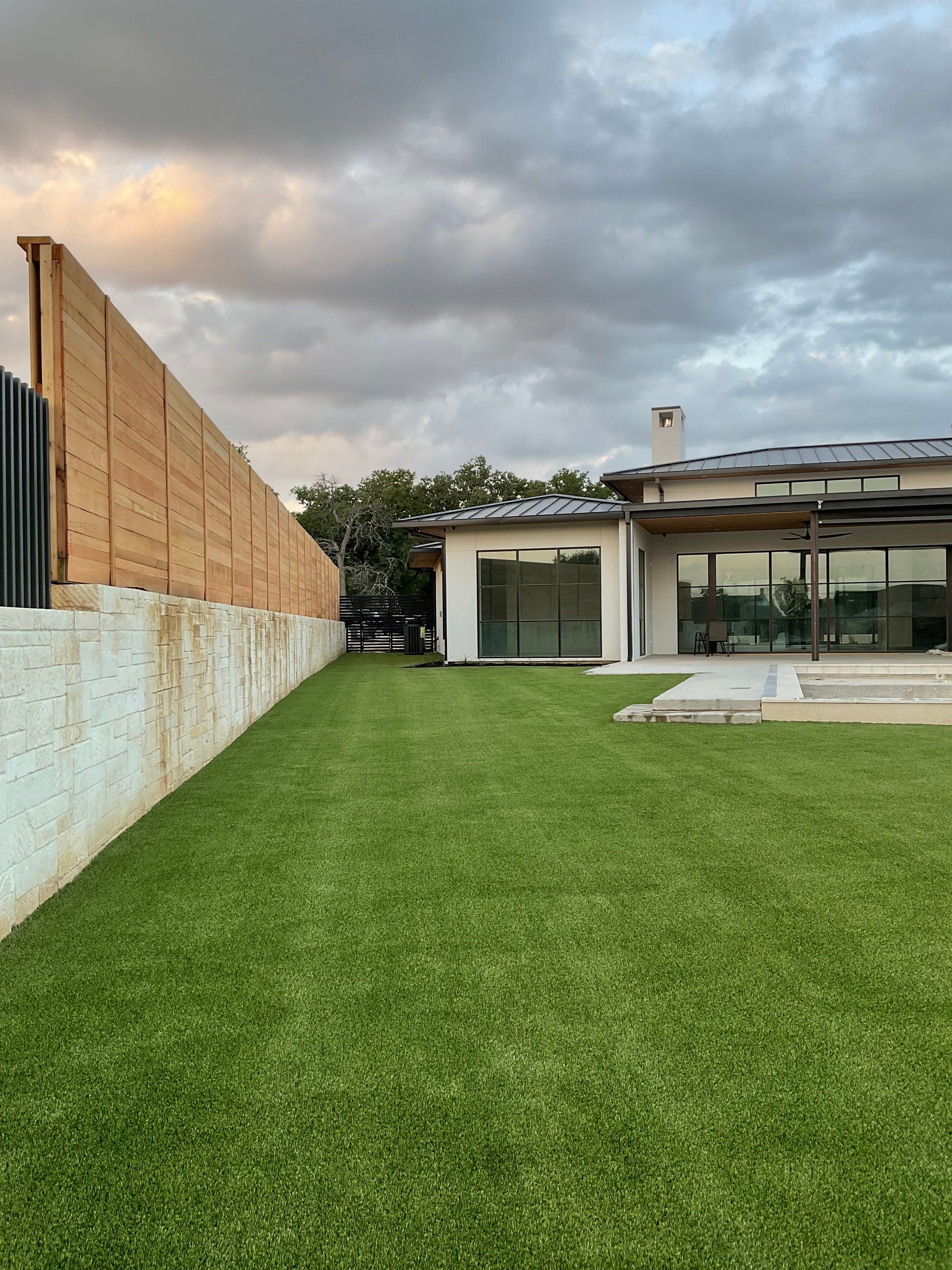 Synthetic Turf Installation using Texas Rye by Turf Concepts