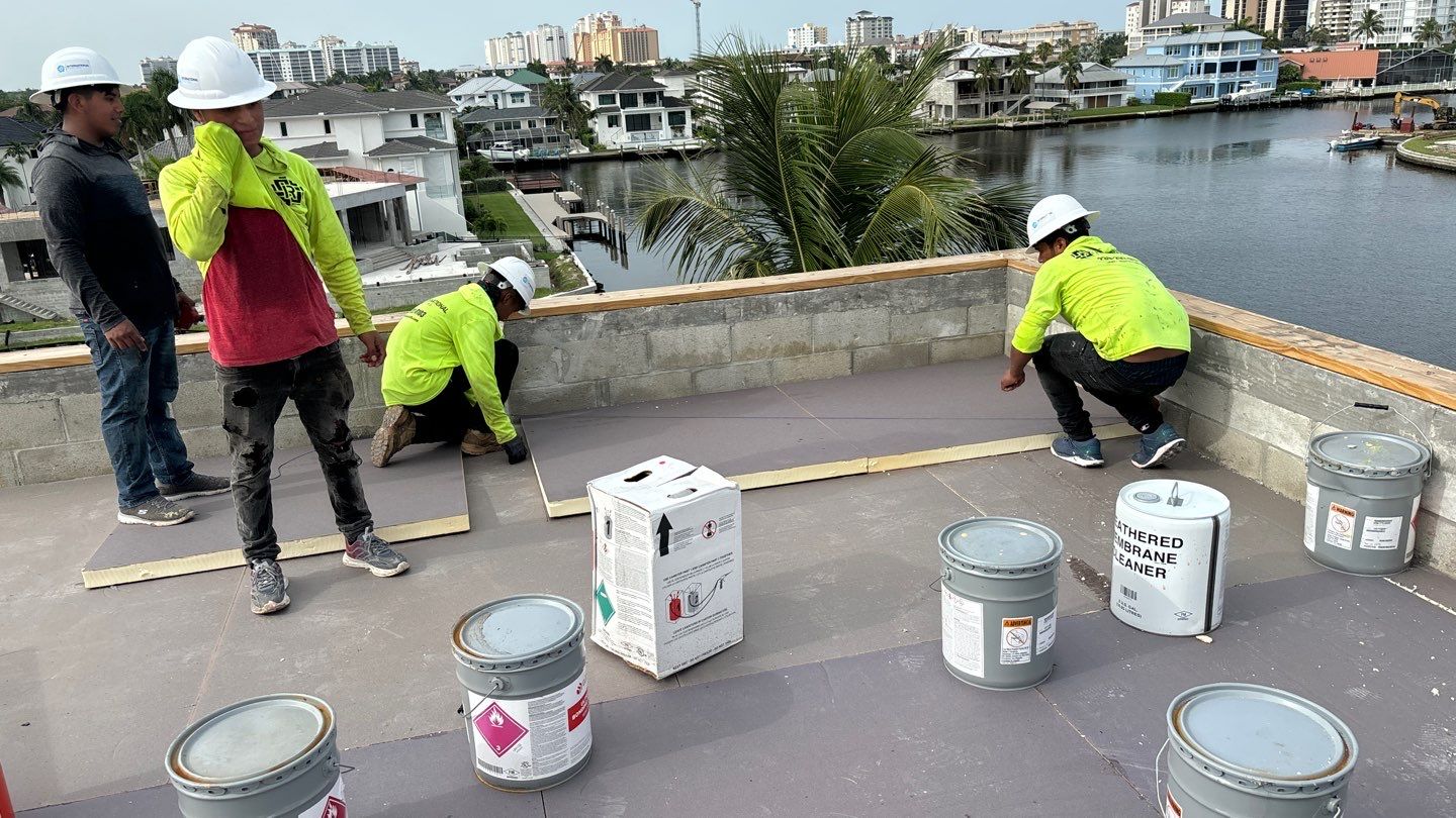 Residential Install of Flat TPO by International Roofing