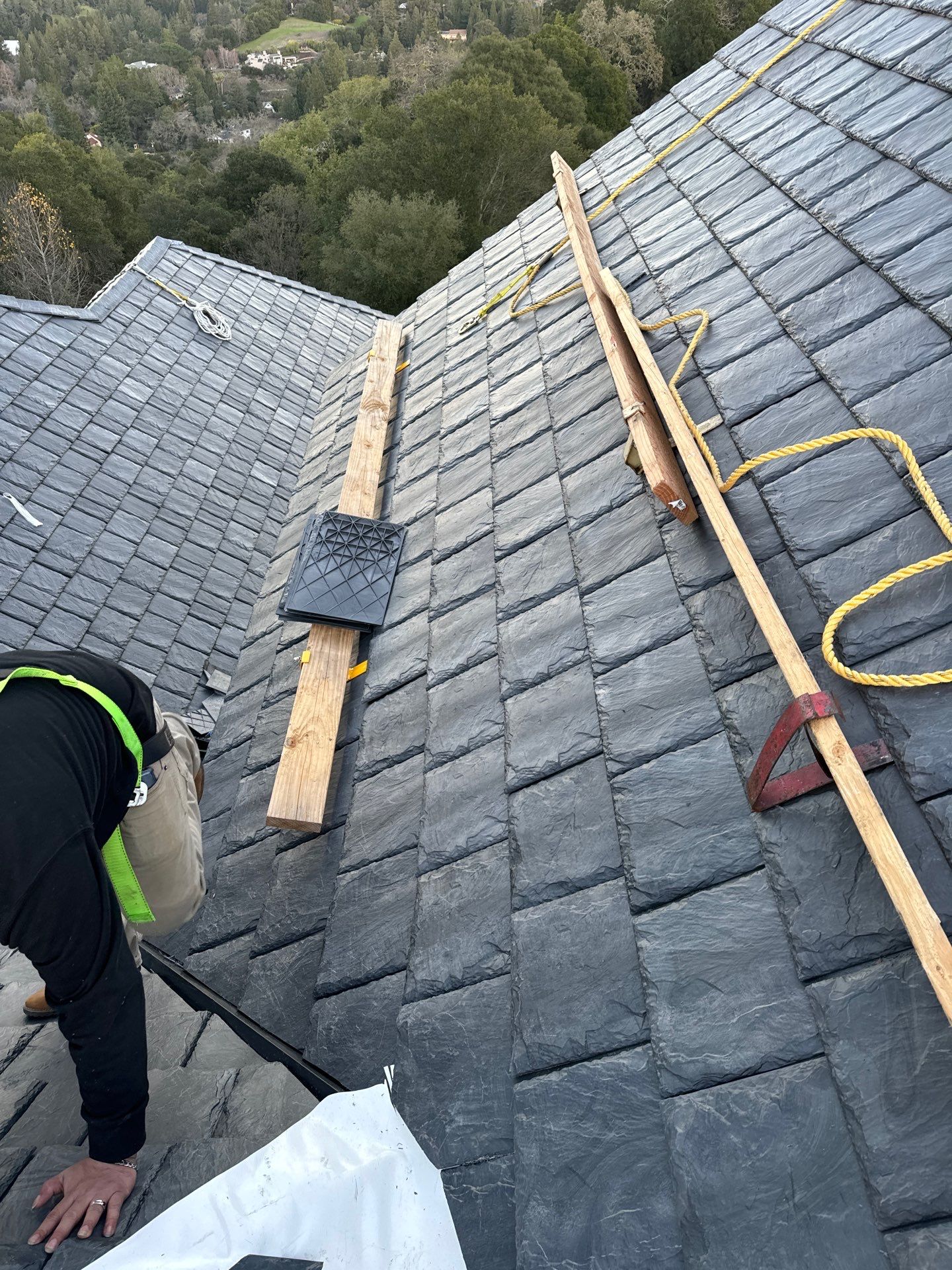 Residential Roofing Installation using Slate by Acker Roofing