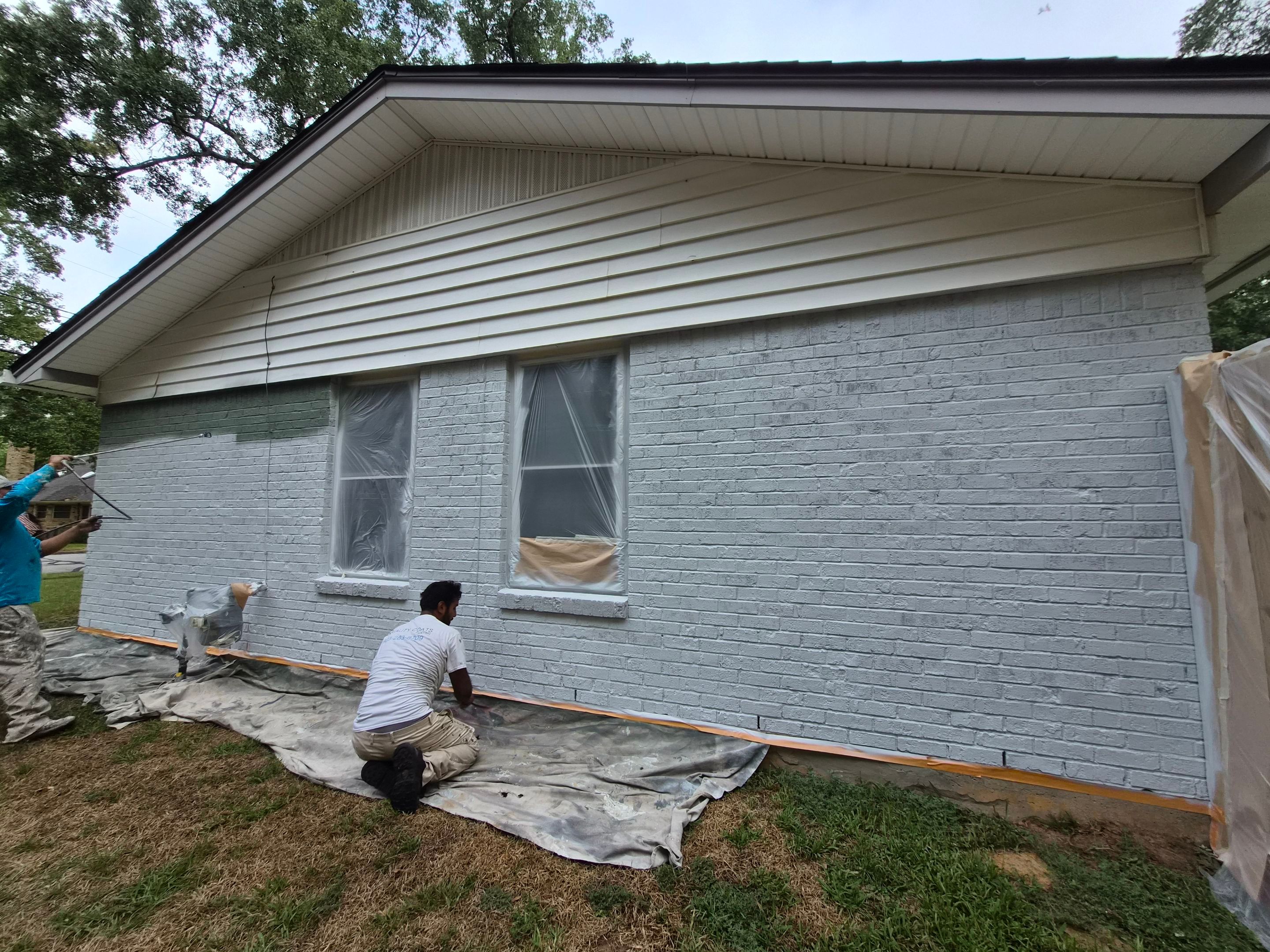 From Basic Brick to Bold Sage Green in Tyler, TX! Quality Coats Painting by Quality Coats Painting