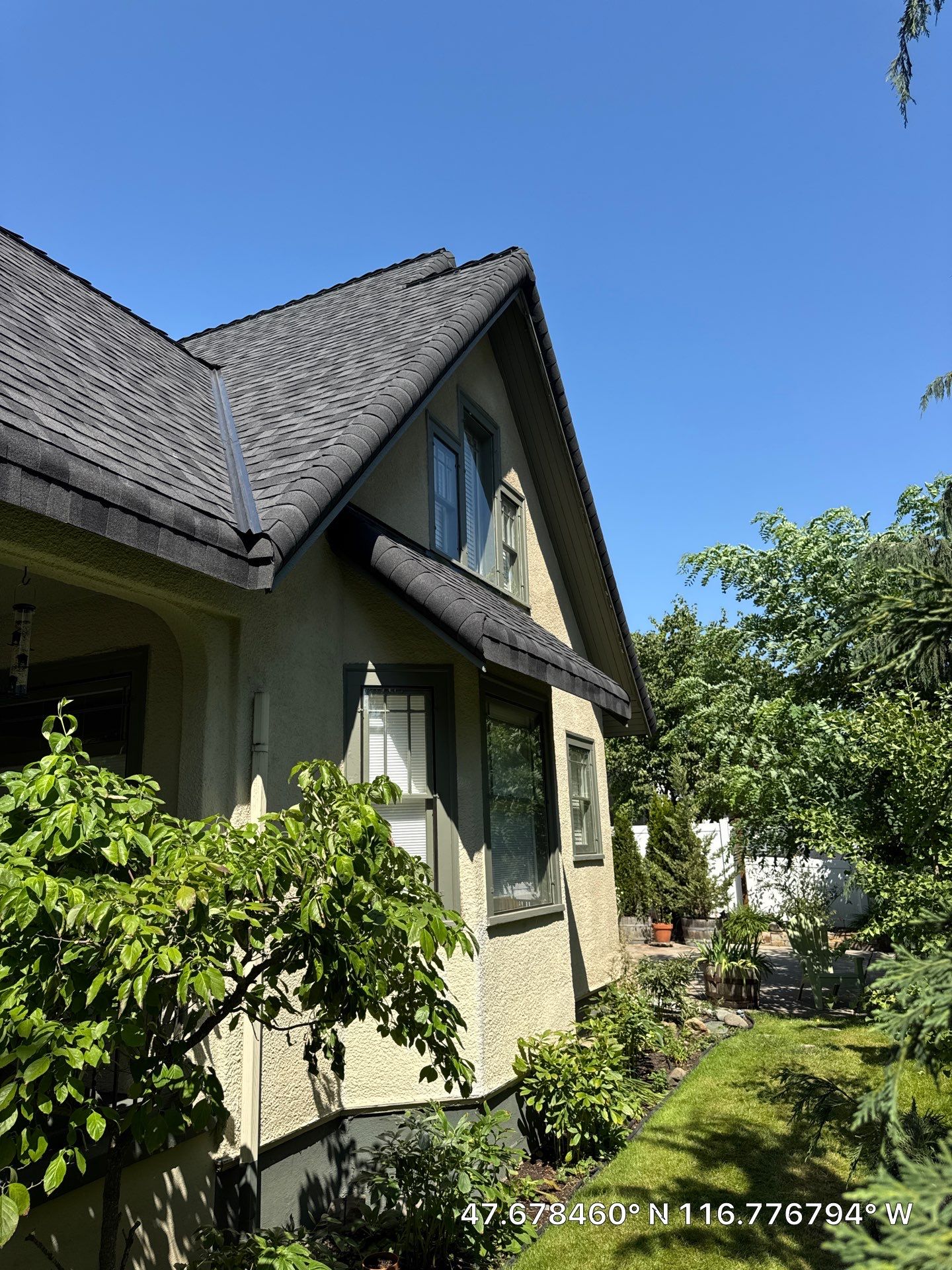 Coeur d'Alene Residential Roof Replacement Using Moiré Black Shingles East Foster Avenue Coeur d'Alene, Idaho 83814 by Alpine Roofing