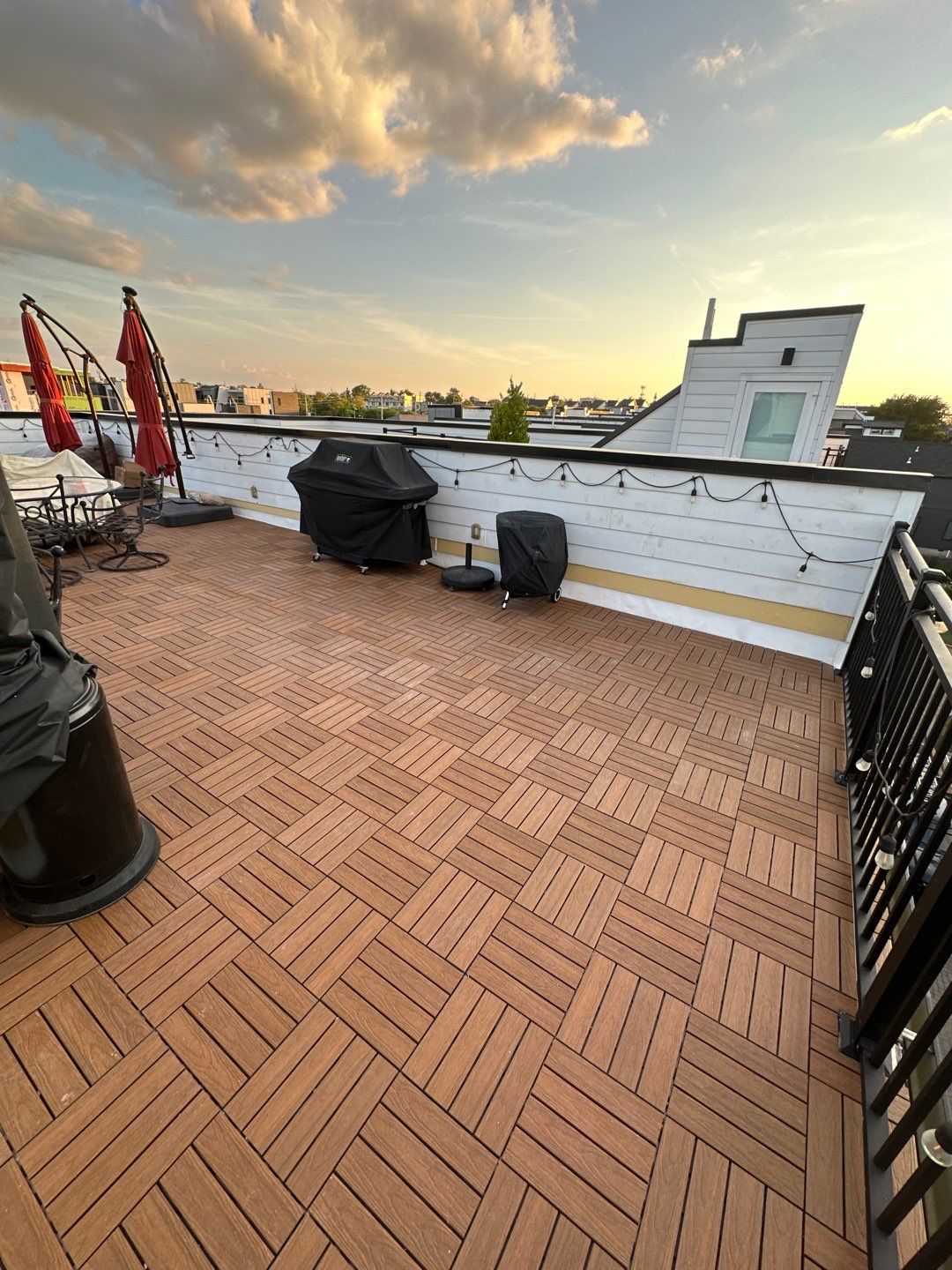TPO Roofing System with Roof Deck Pavers by Undersun Roofing 