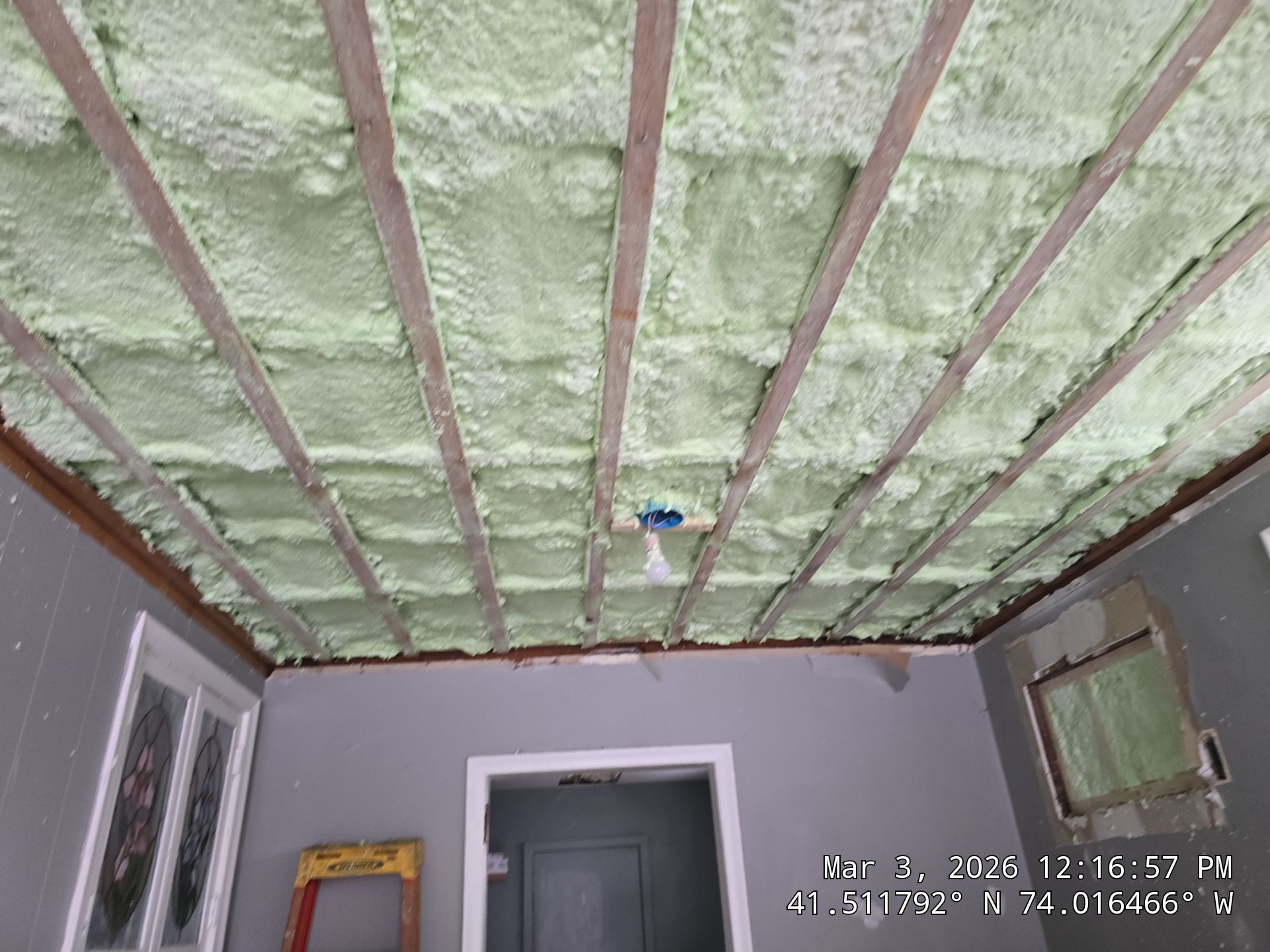 Attic Insulation using open cell spray foam by NYS Foam & Energy