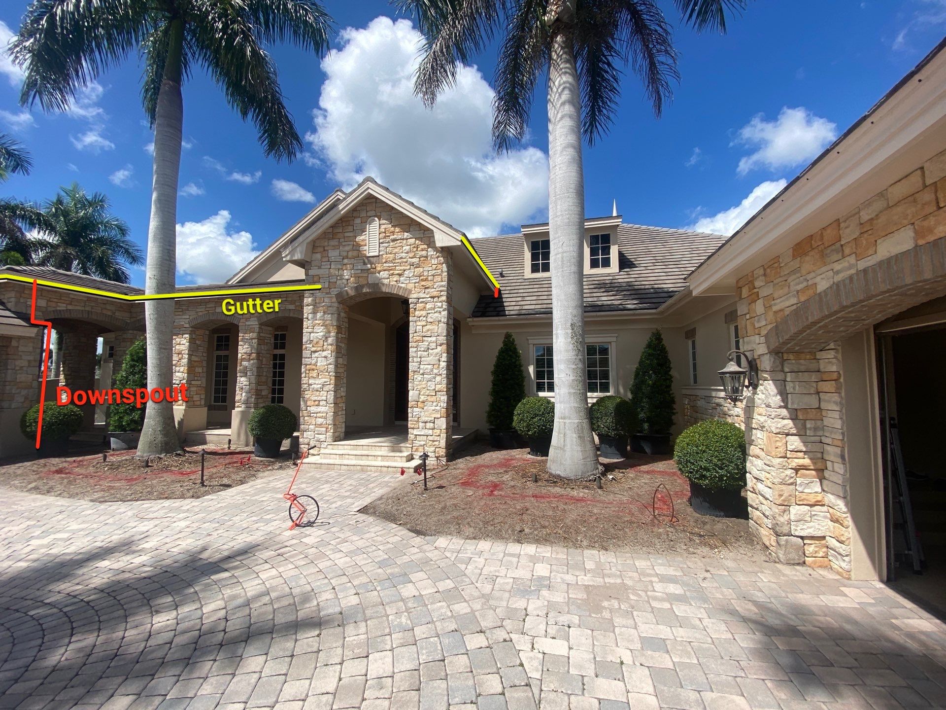 Almond Half-Round Gutters in Lakewood Ranch FL by Gutter Professors