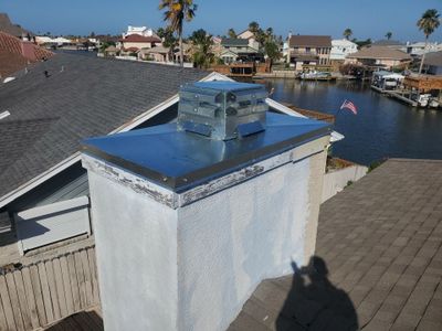 Chimney Cap Replacement with Roof Repairs