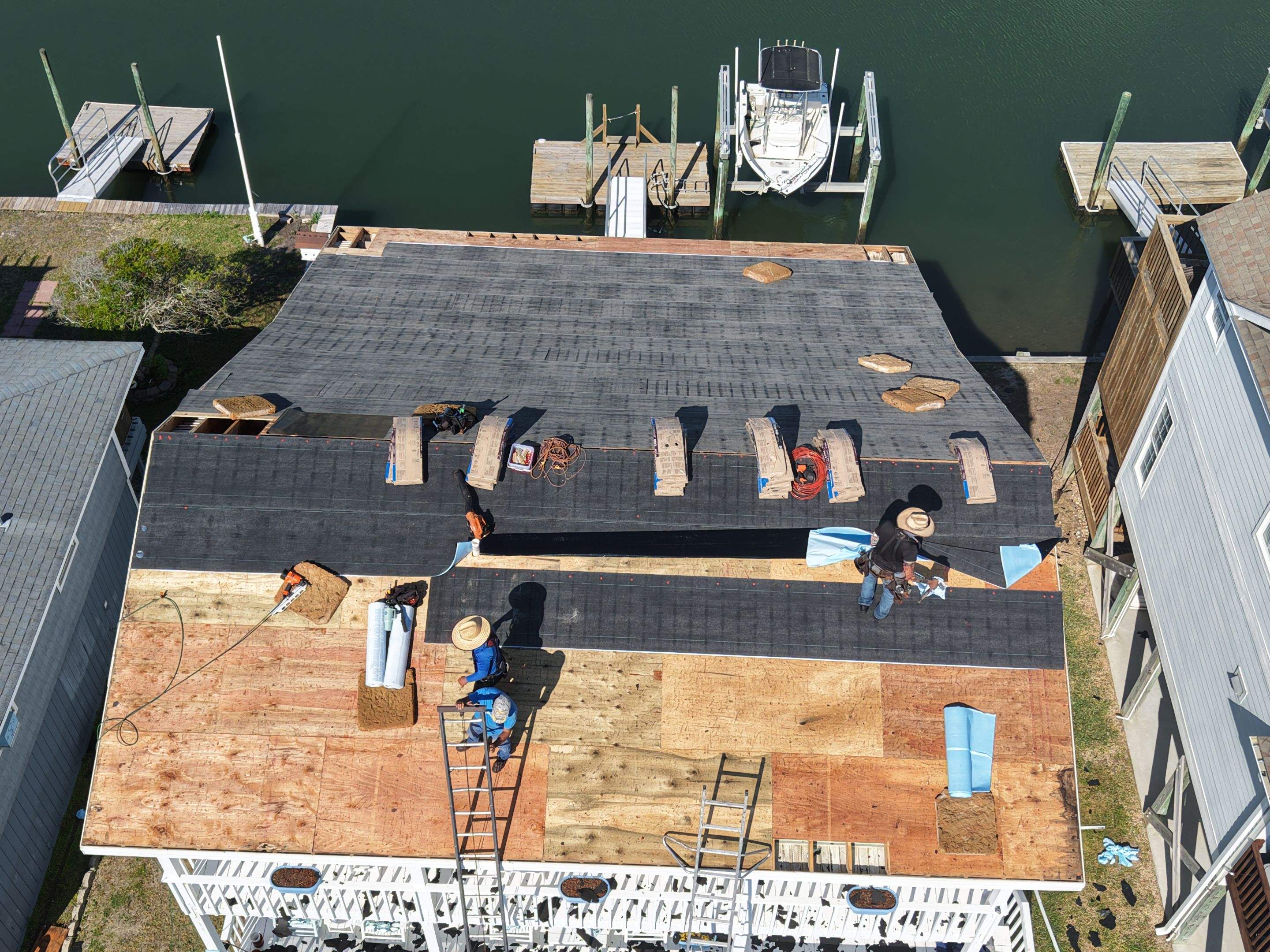 2 Roof Replacements in Progress | Holden Beach Local Roofers by RGR Construction and Roofing, LLC