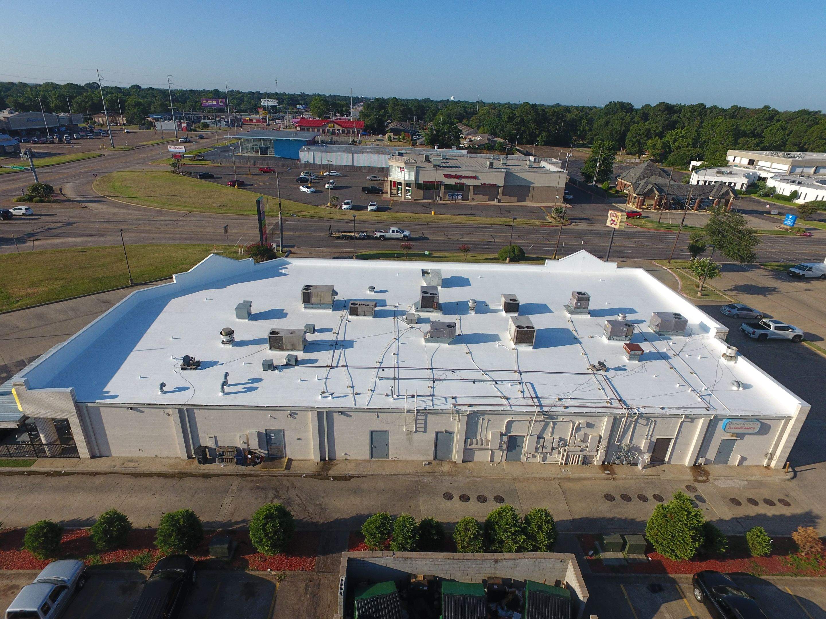 Commercial Roofing Installation using 50 mil PVC by Hostetler Roofing