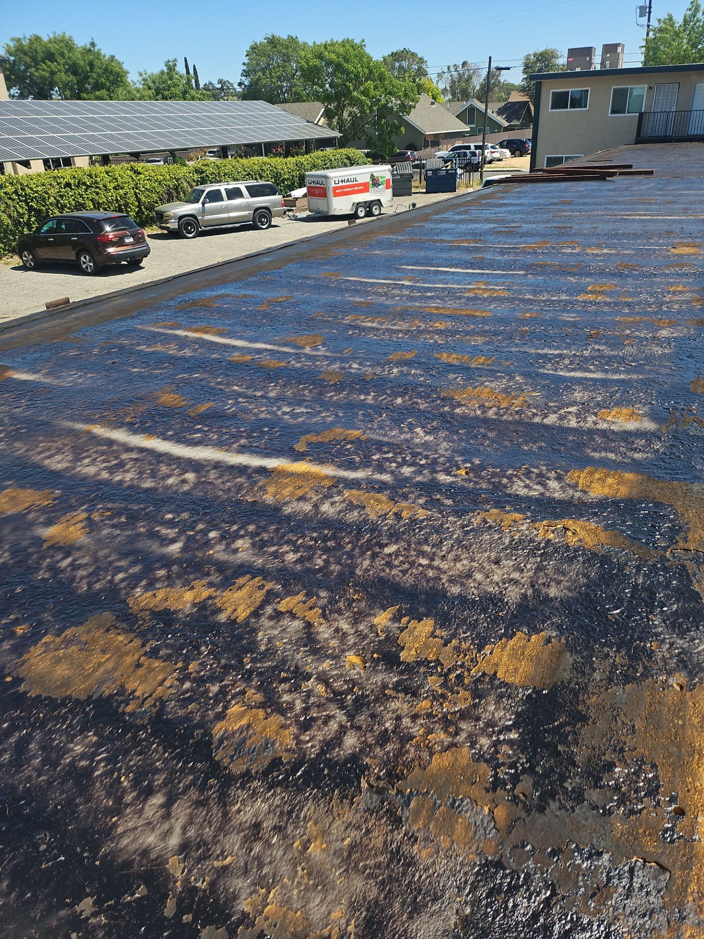 Foam Refurbish using General Coatings acrylic coatings and spray foam by Straight Edge Roofing Inc