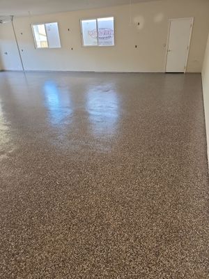 Simiron Autumn Brown Polyurea Garage Floor Coating in Paso Robles