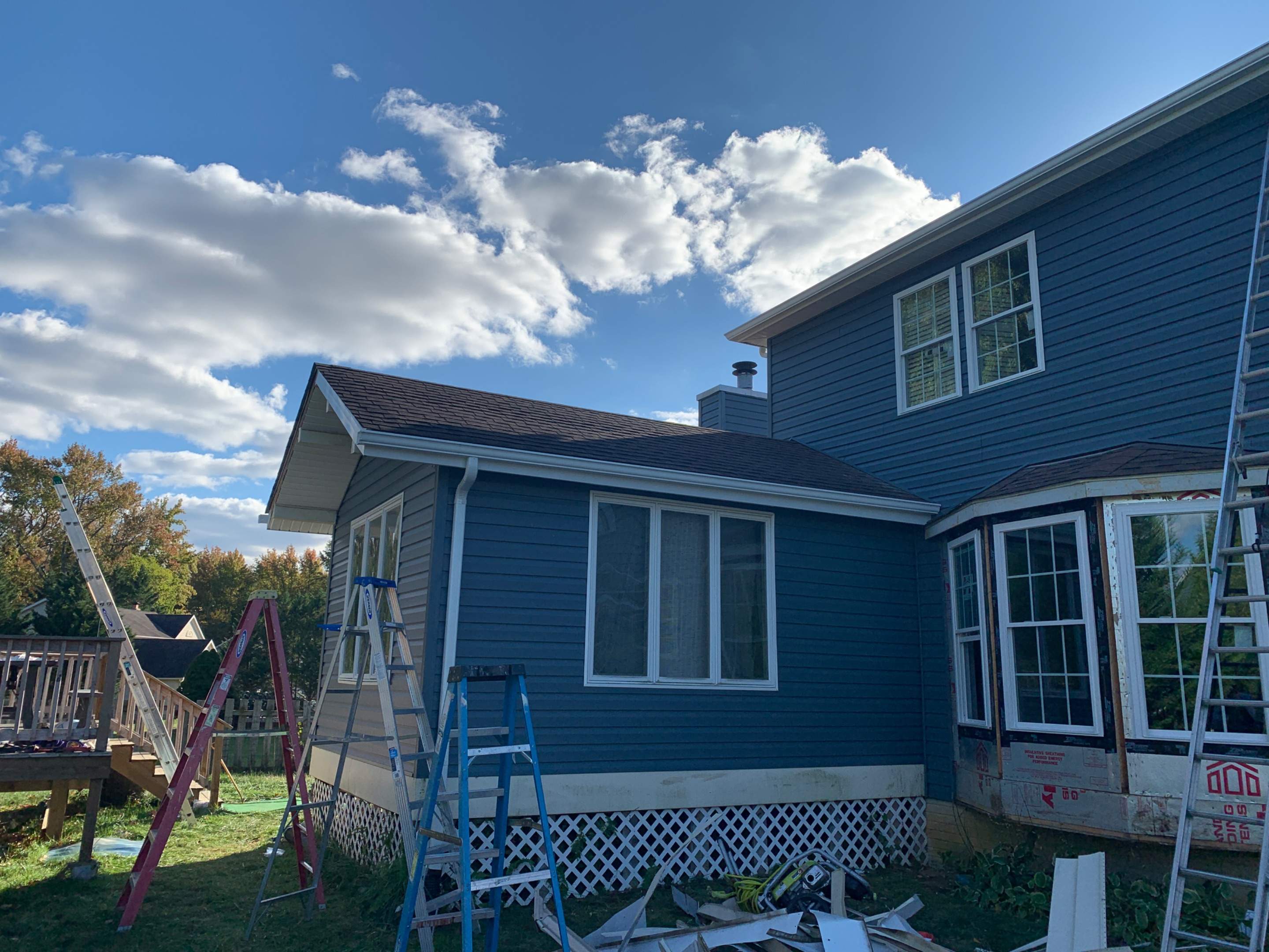 Gutter Installation using 5" Seamless Gutters by Matter Construction, LLC