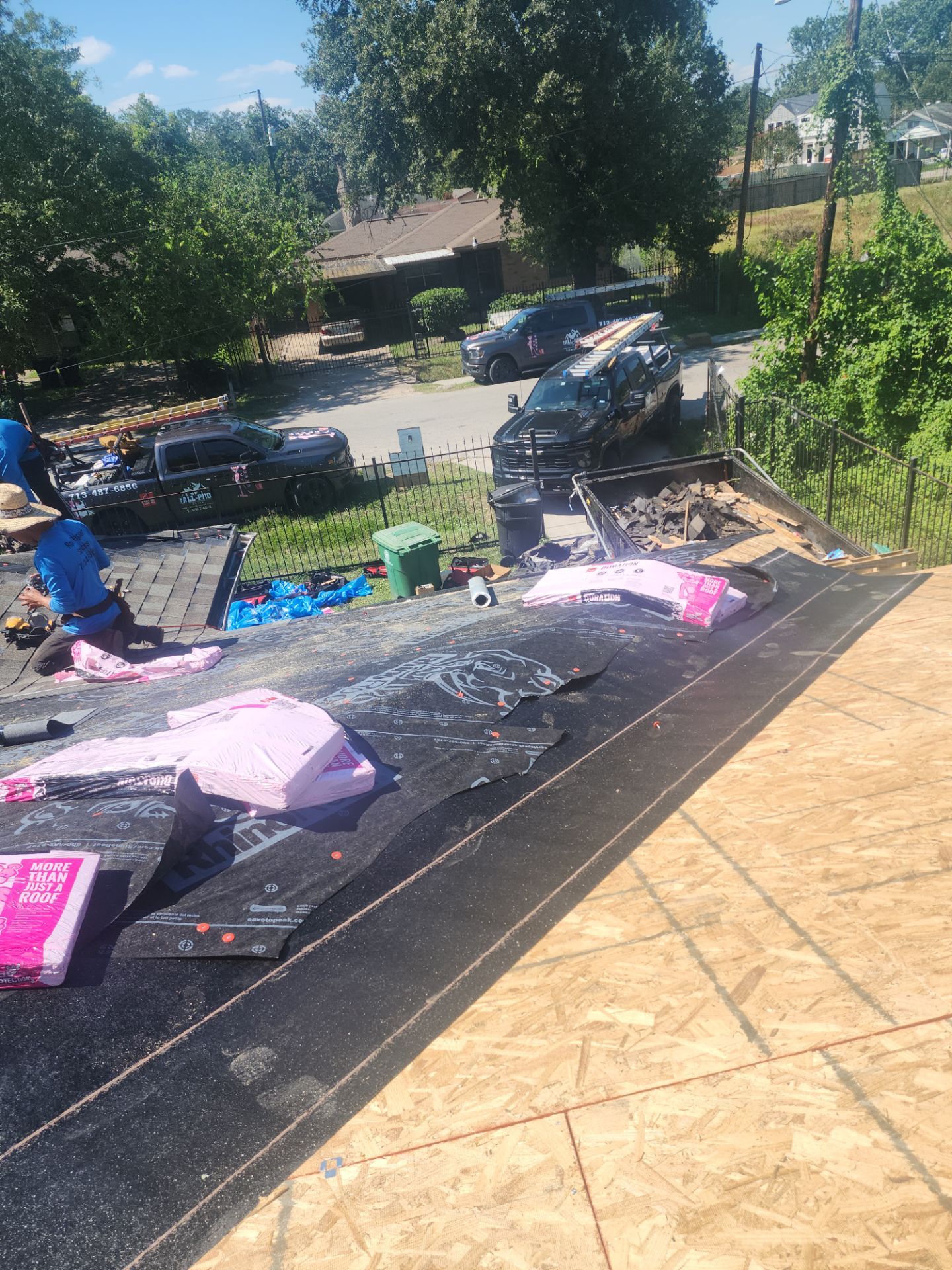 Residential Roofing Installation using Owen's Corning Duration (Lifetime) Shingles by Roof Repair Company