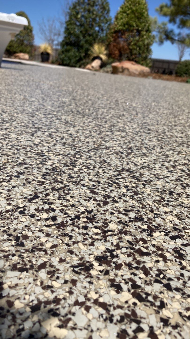 Patio & Pool Deck Coating with Cordwood by Copperhead Coatings