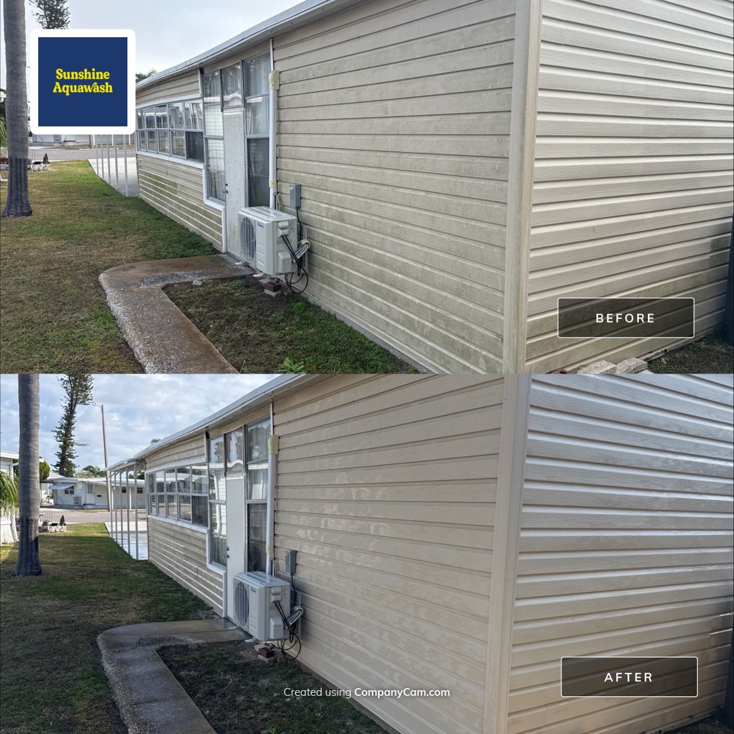 TPO Roof Cleaning & Mobile Home Soft Wash in Chulavista Landings – Ruskin, FL by Sunshine AquaWash