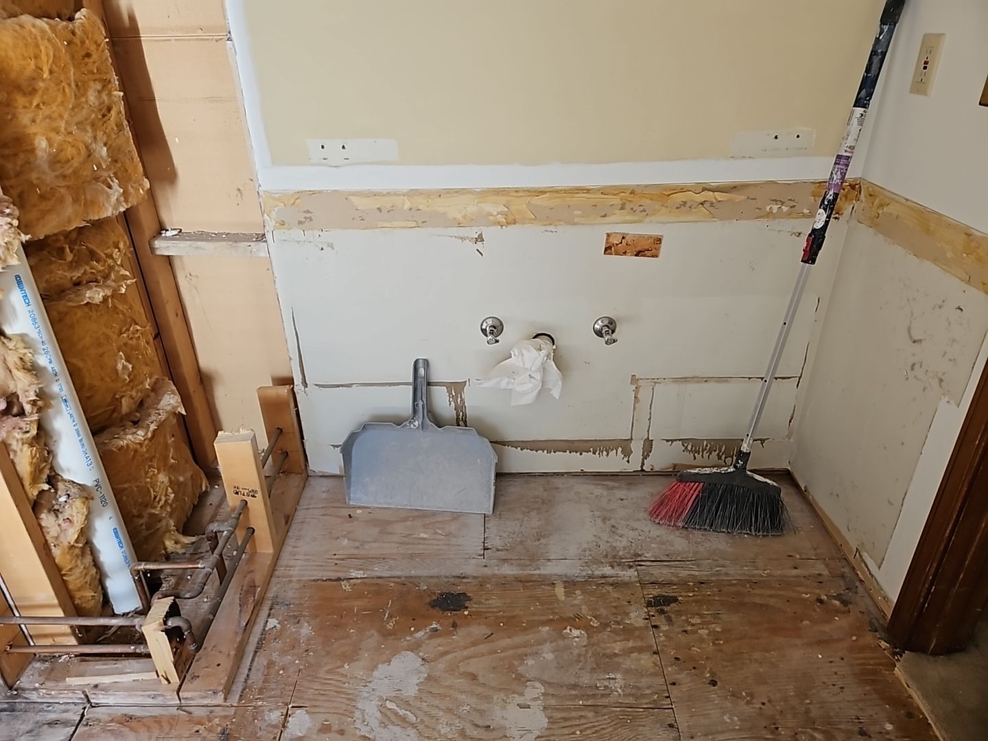 Full Bathroom Remodel, customer painting themselves by The Shower Company