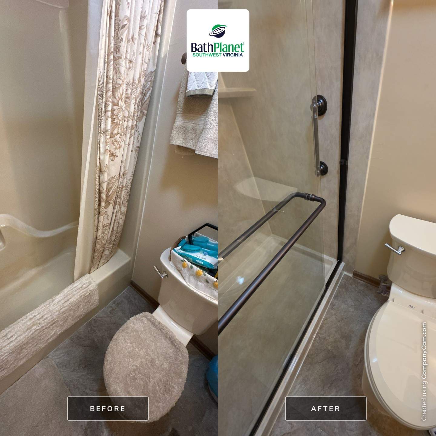 Tub to Shower by BathPlanet SW Virginia