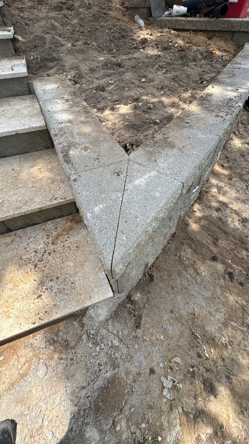 🏡 Duane’s Complete Retainer Wall & Hardscape Walkway by Texas Urban Elements