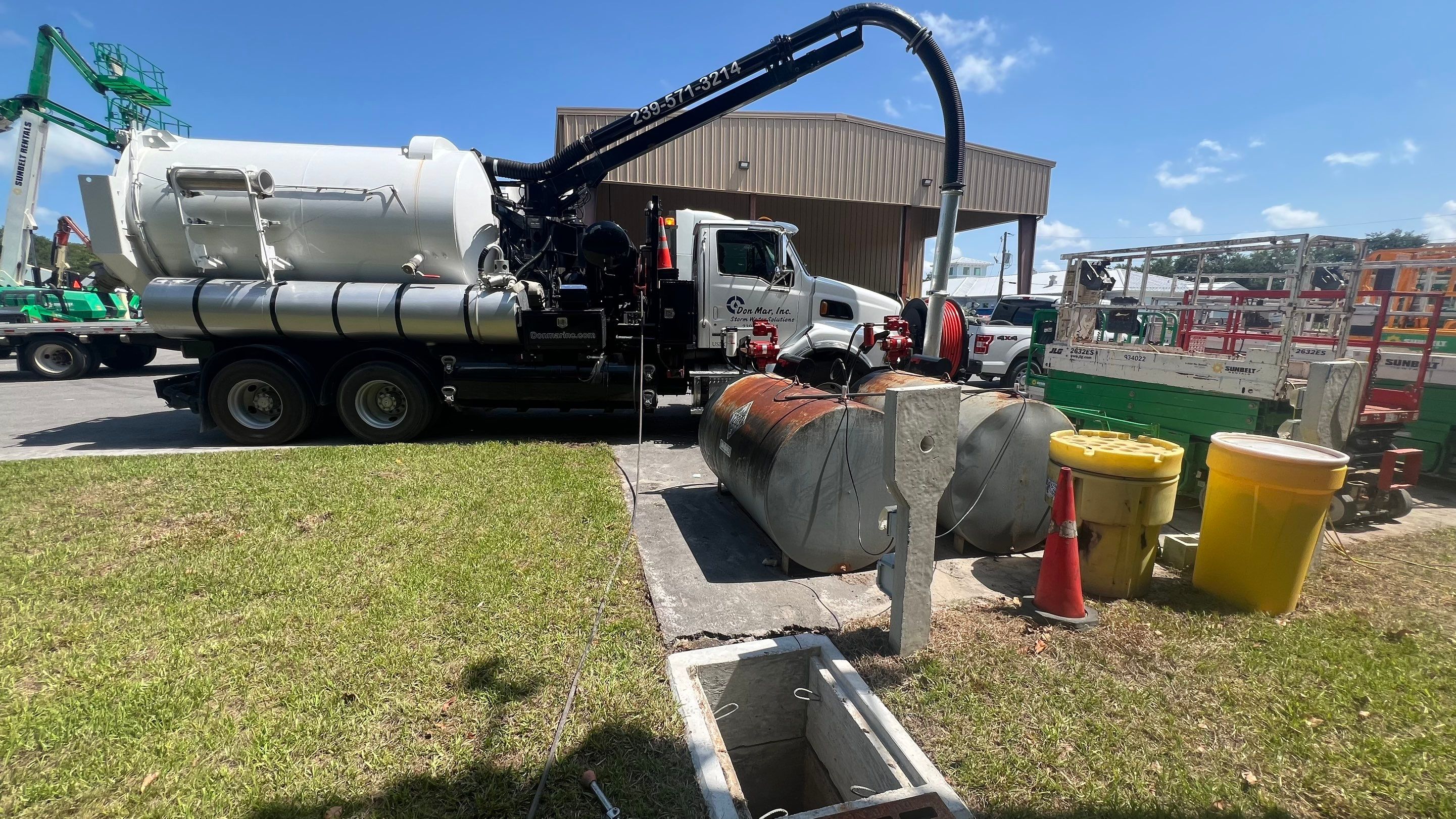 Naples Sunbelt Stormwater Catch Basin Cleaning by APS Power & Water