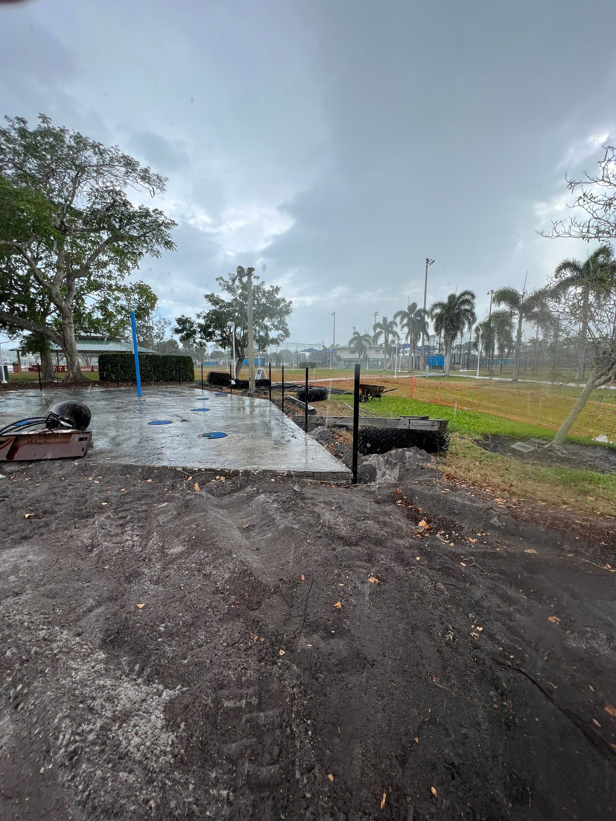 Vinyl Coated Chain-link fence for the City of Naples around Fleischmann Park Playground.  by Asap fence and gates, LLC