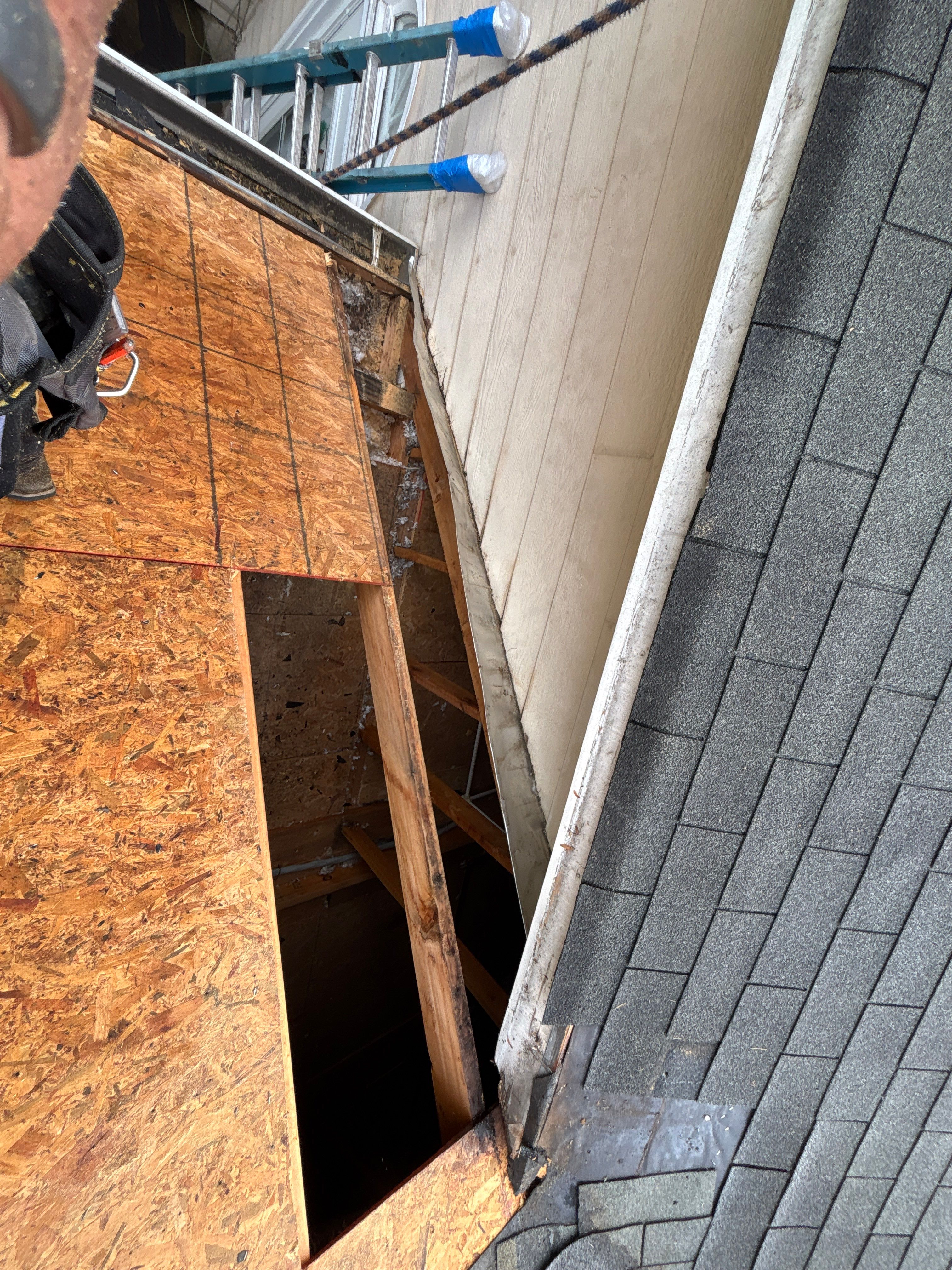 Roof repair by Deerfield Roofing LLC
