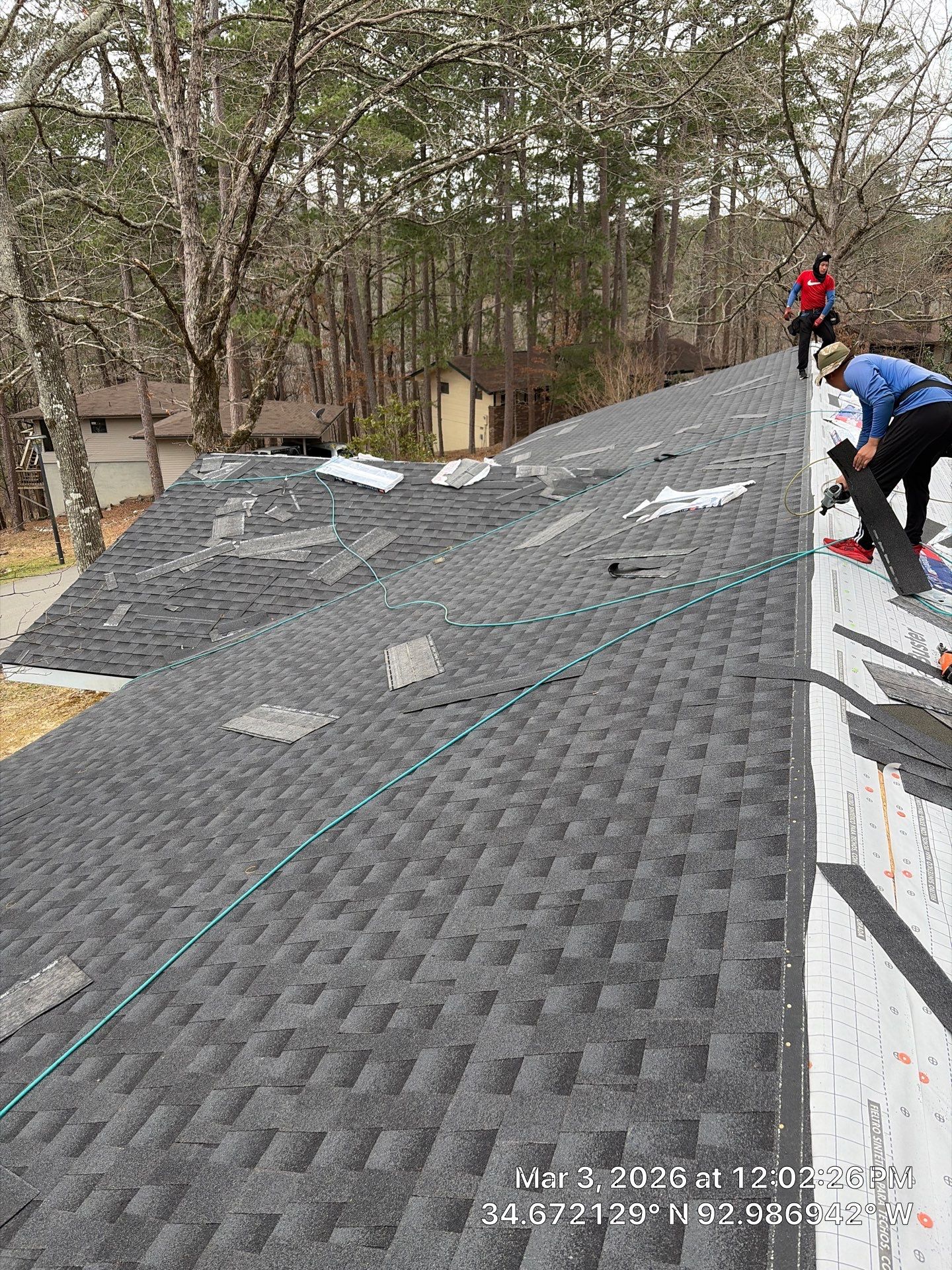 GAF Timberline HDZ Shingle Roof Replacement in Hot Springs Village by Temple Roofing and Exteriors