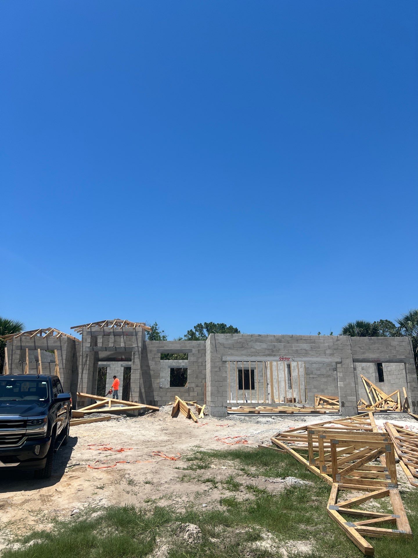 New Home Construction in Rotonda West with Masonry and Custom Framing by Smirnov Construction Inc