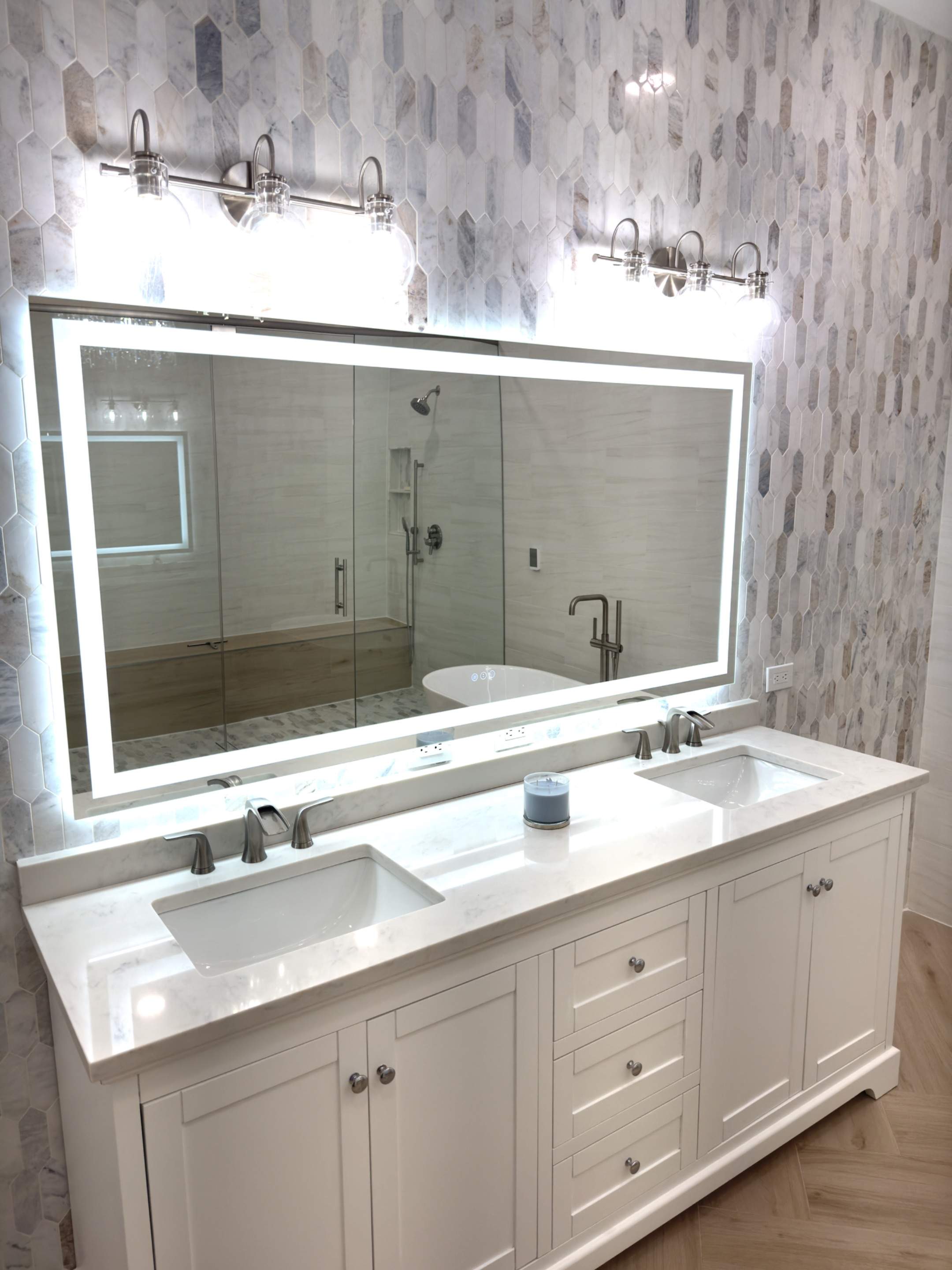 Full master bathroom renovation by Prudencio